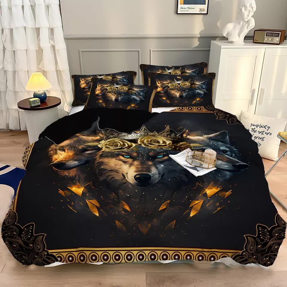 Nature-Inspired Floral Duvet Cover Set - Hypoallergenic Fabric-King 4