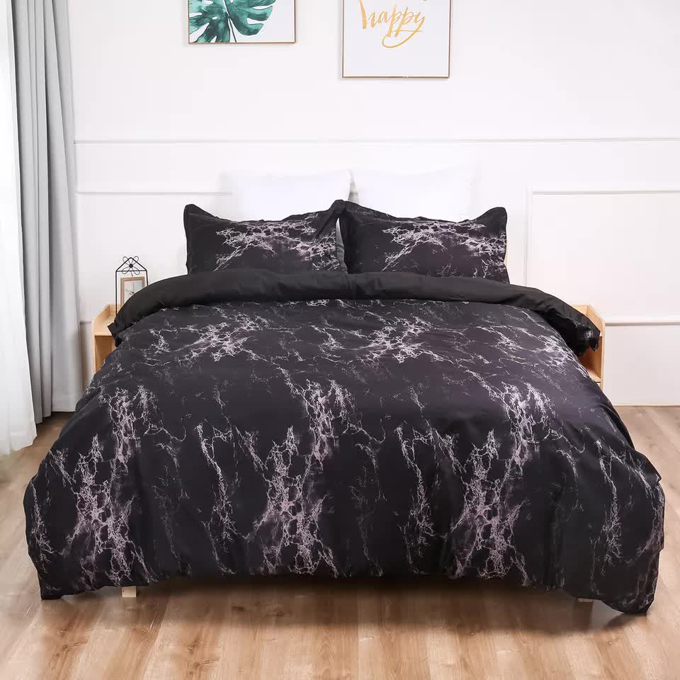 Bold Geometric Print Duvet Cover Set - Eco-Friendly Material-Queen 3