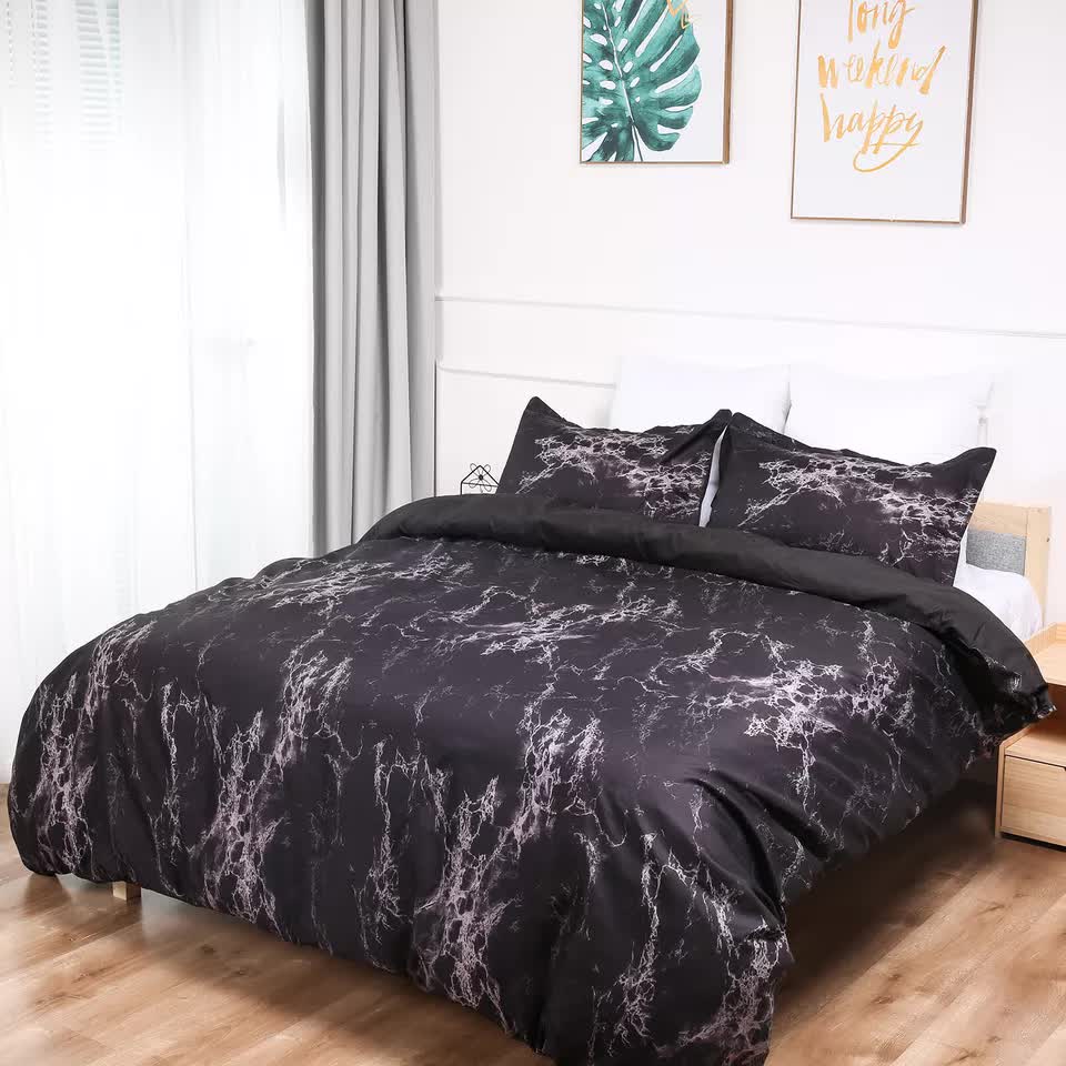Bold Geometric Print Duvet Cover Set - Eco-Friendly Material-Queen 4