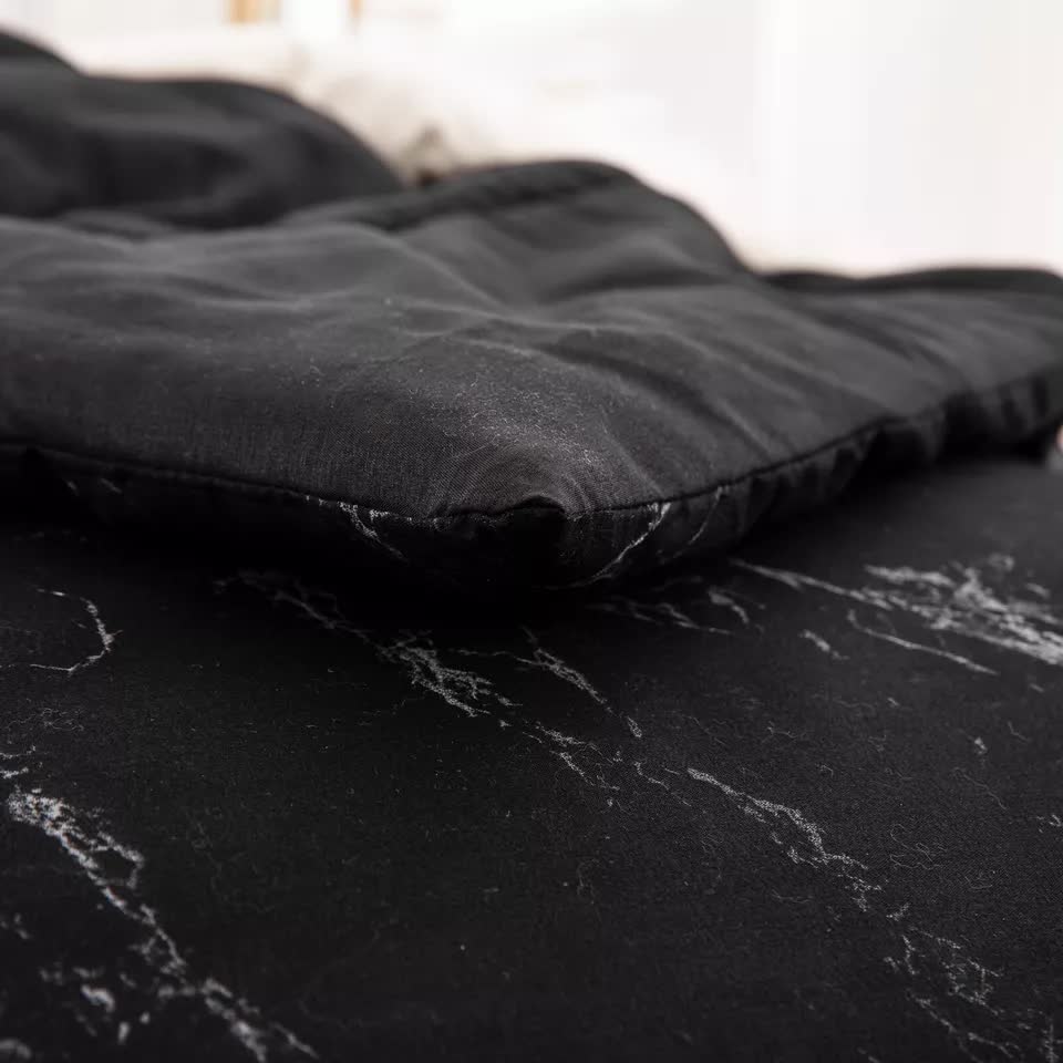 Bold Geometric Print Duvet Cover Set - Eco-Friendly Material-Queen 9