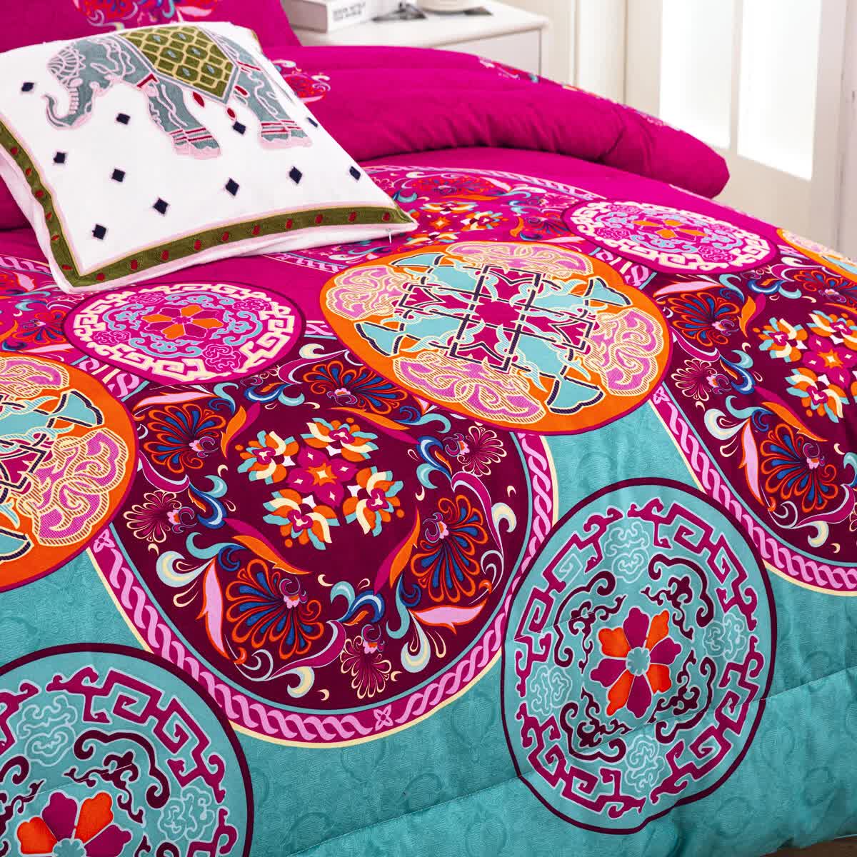 Aesthetic Glow Floral 3‑Piece Comforter Set with Matching Shams 3