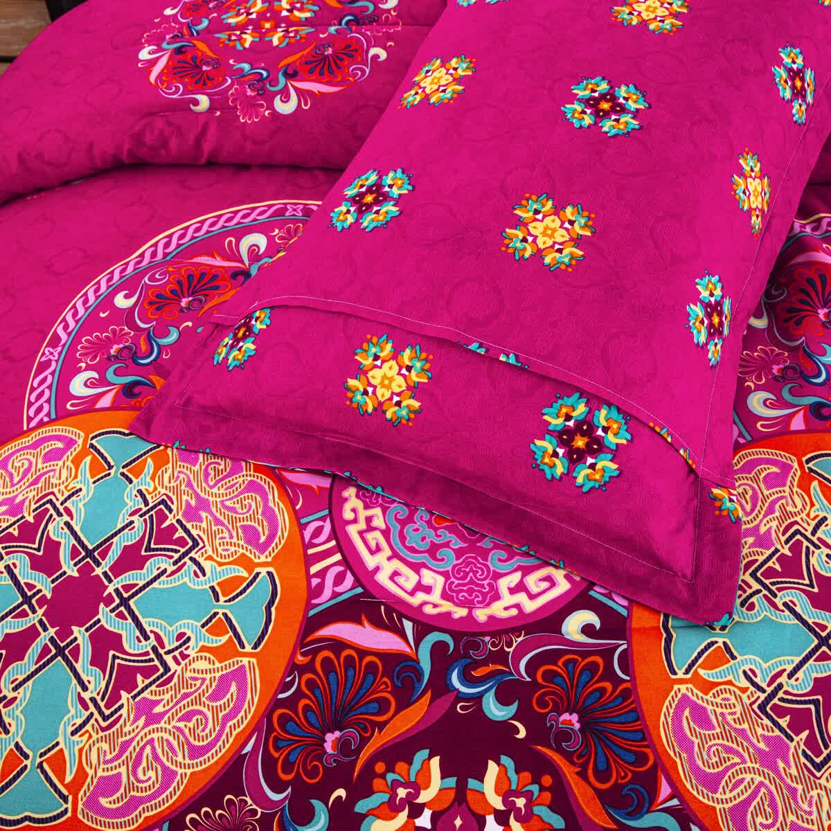 Aesthetic Glow Floral 3‑Piece Comforter Set with Matching Shams 6