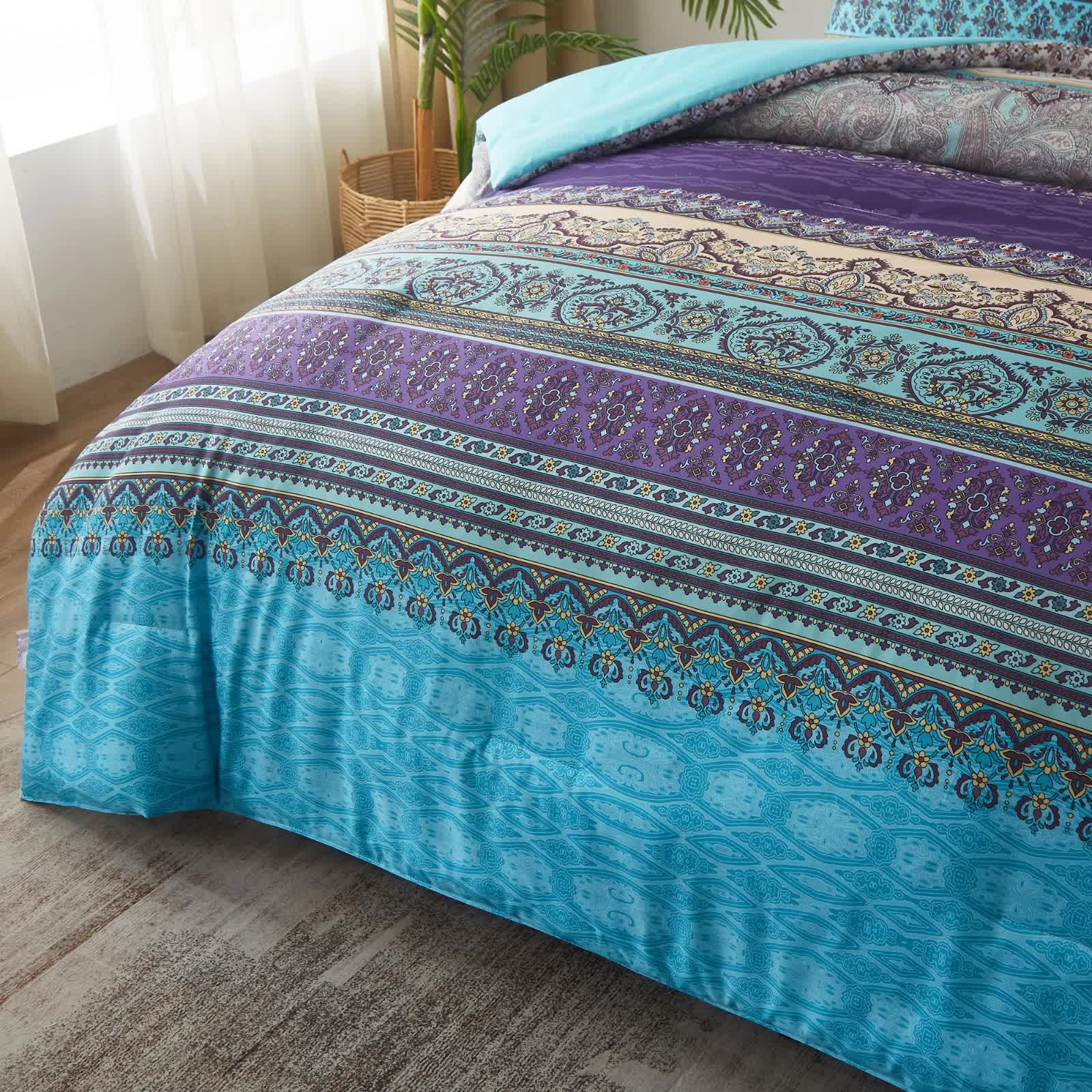 Boho Glow Teal Bedding – 3‑Piece Comforter Set for Relaxed Spaces 5
