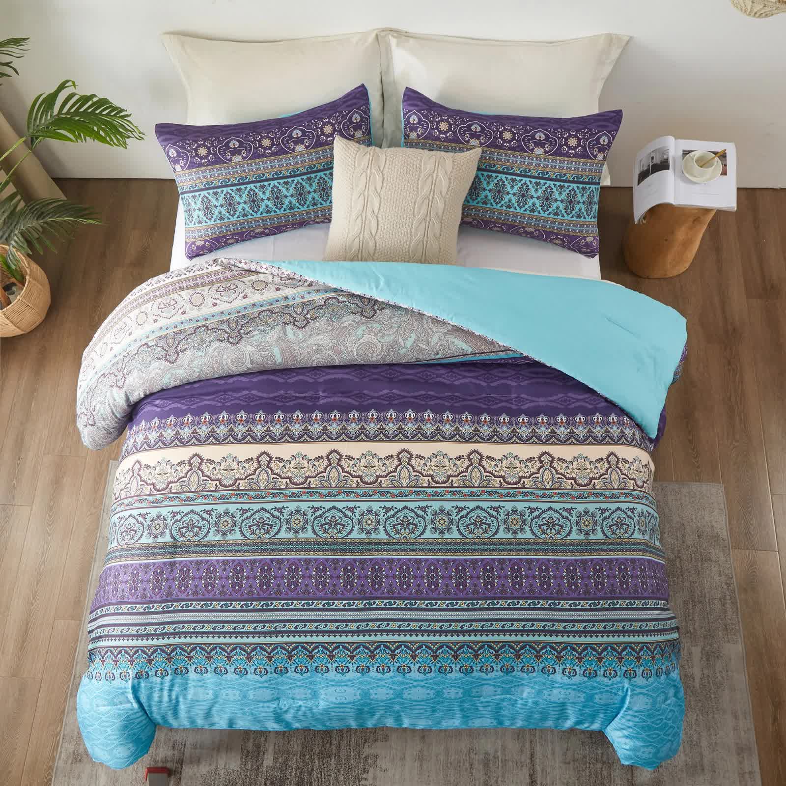 Boho Glow Teal Bedding – 3‑Piece Comforter Set for Relaxed Spaces 6