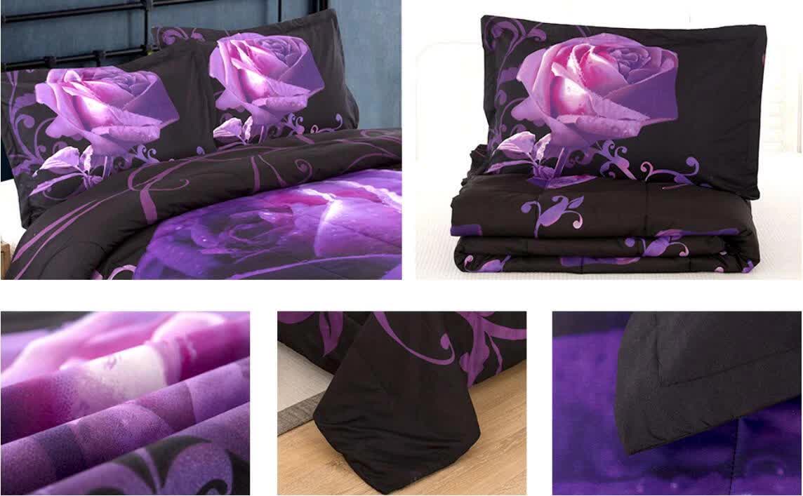 Rose Golden Hour Comforter Set – Aesthetic 3‑Piece Bedroom Mood 11