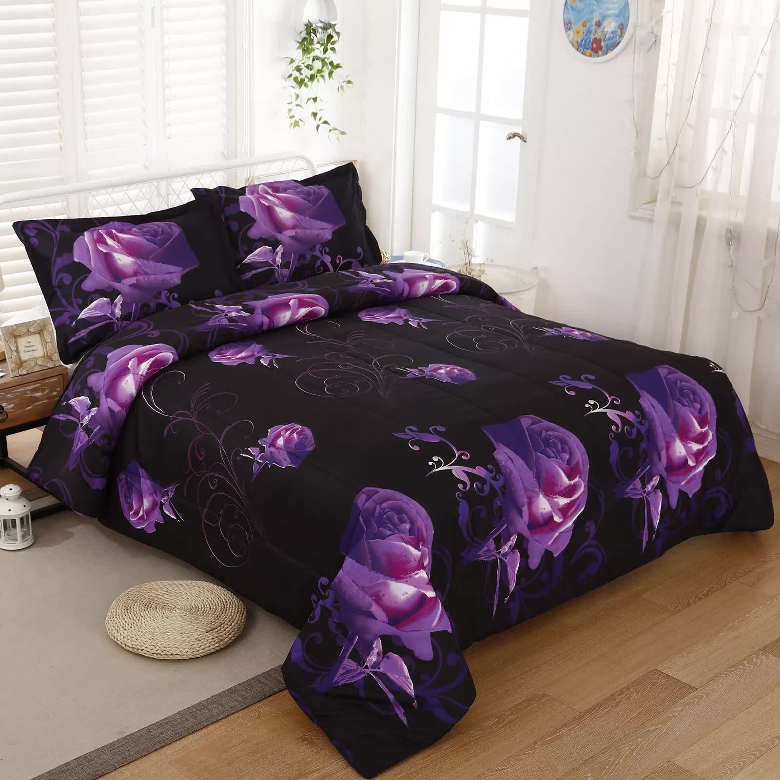 Rose Golden Hour Comforter Set – Aesthetic 3‑Piece Bedroom Mood 12