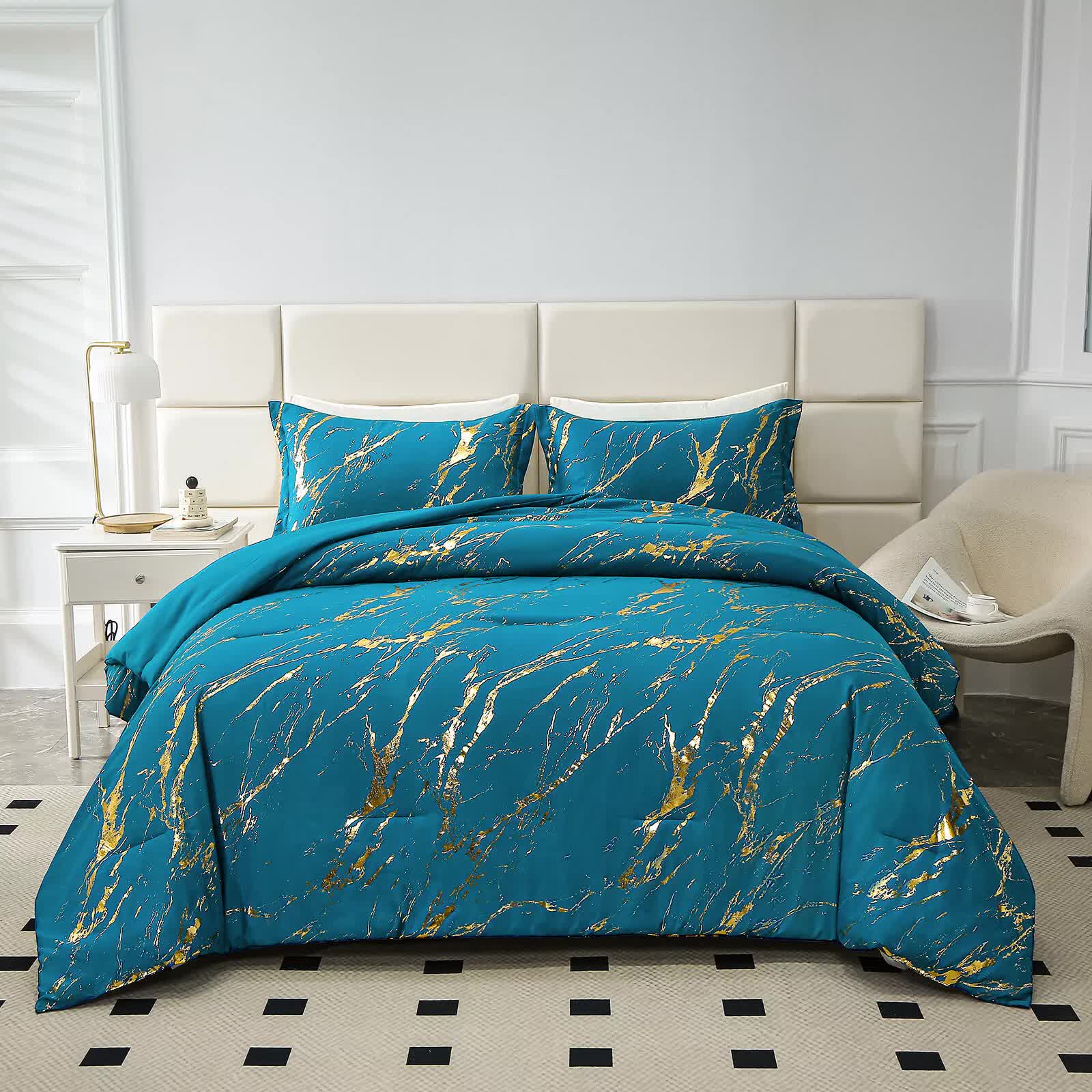 Cozy Cloud 3 Teal ‑Piece Comforter Bundle – Instagram‑Ready Bedroom