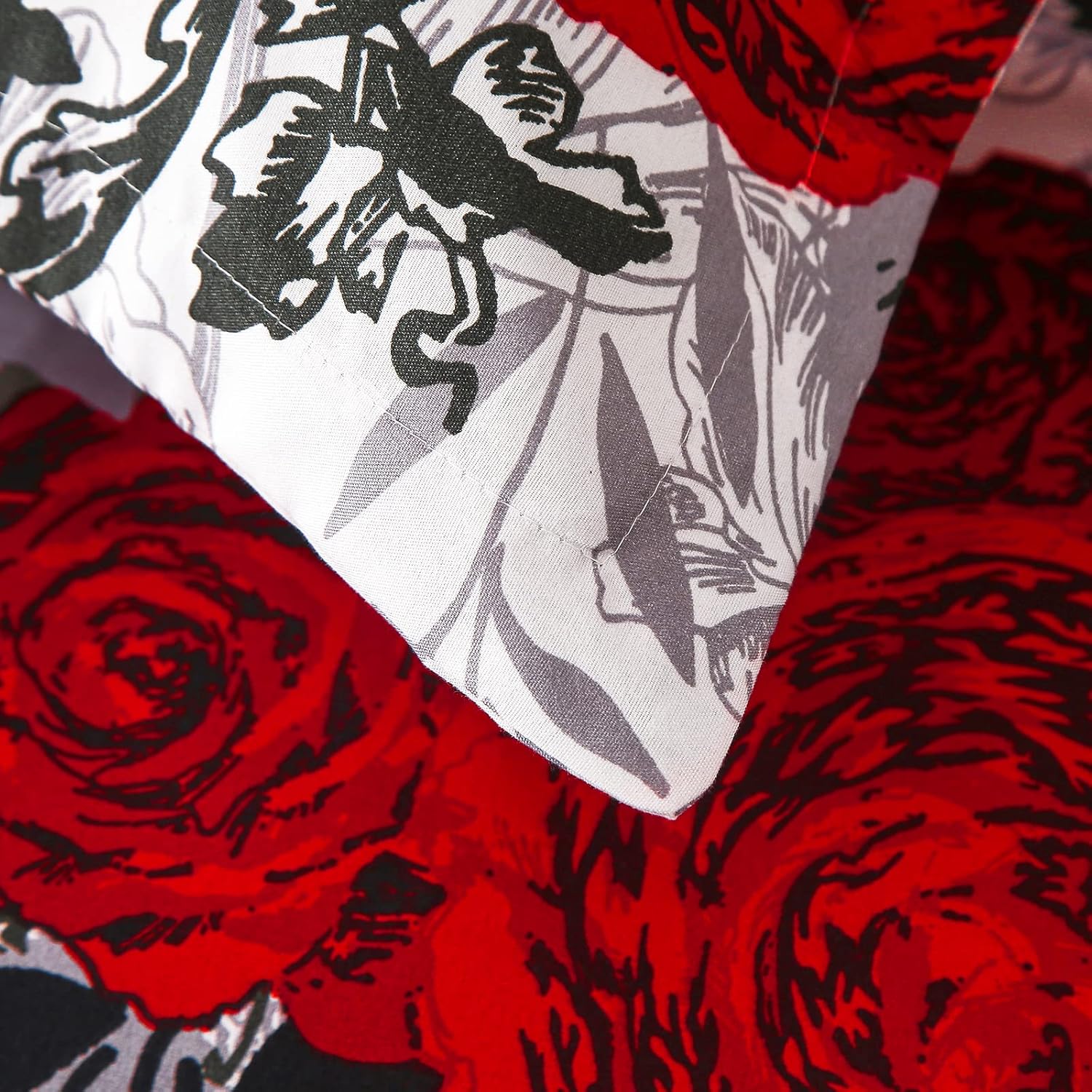 Luxurious rose Soft white 3 Pc Comforter & Pillow Cover Set 3