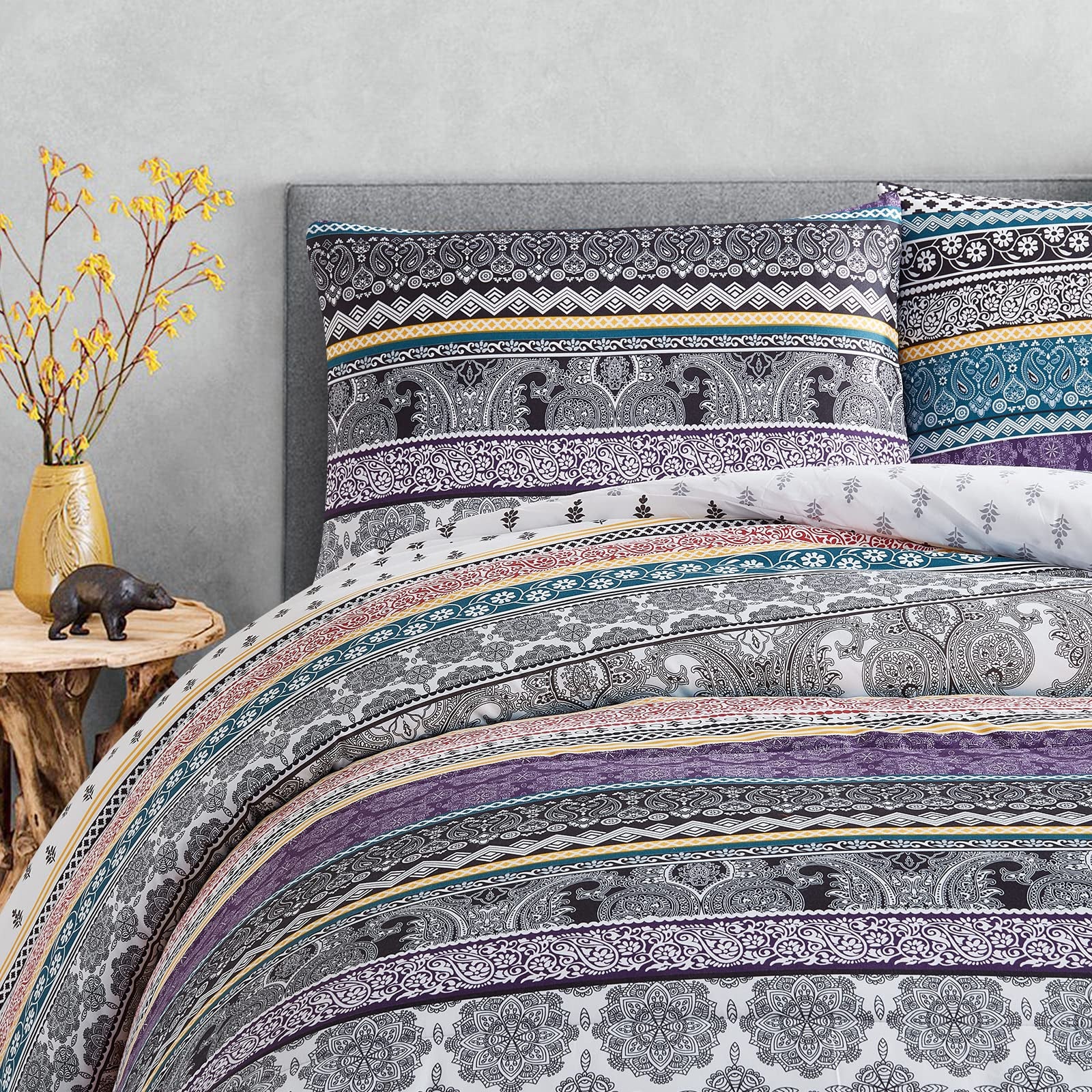 Whimsical Winter Frosty Elegant 3 Pc Comforter & Pillow Cover Set 3