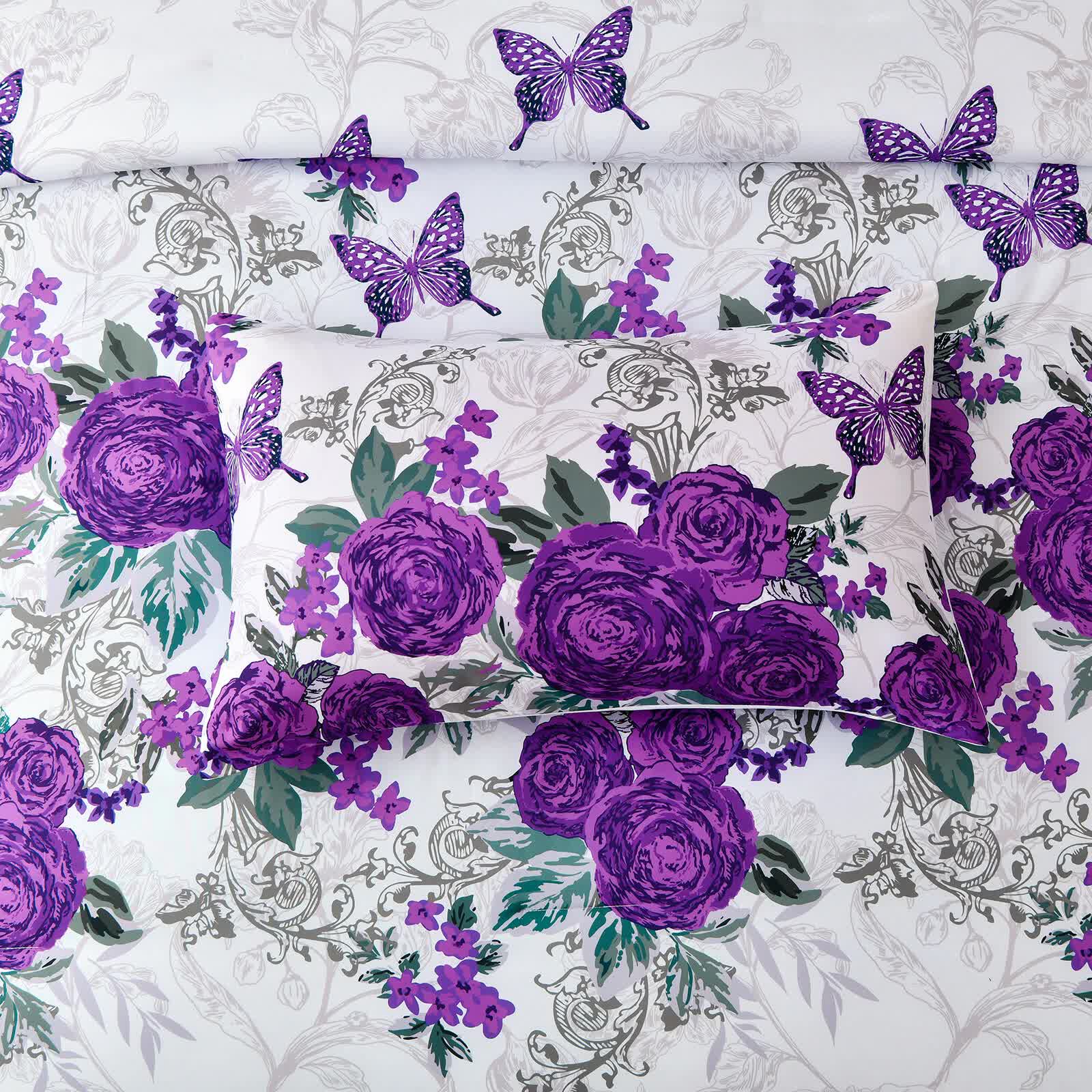 Luxe Loft Purple rose Quilted Comforter & Shams – Trending 3‑Piece Set 3