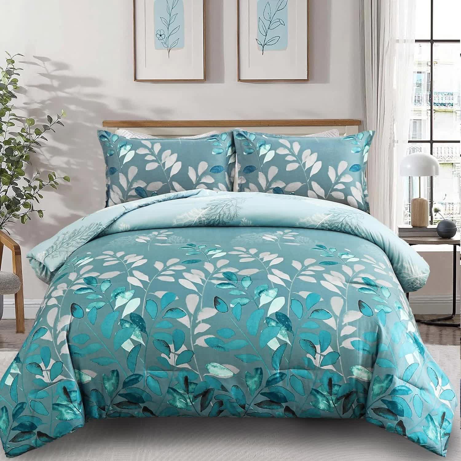 GlowUp Bedroom Teal Comforter – 3‑Piece Insta‑Aesthetic Set