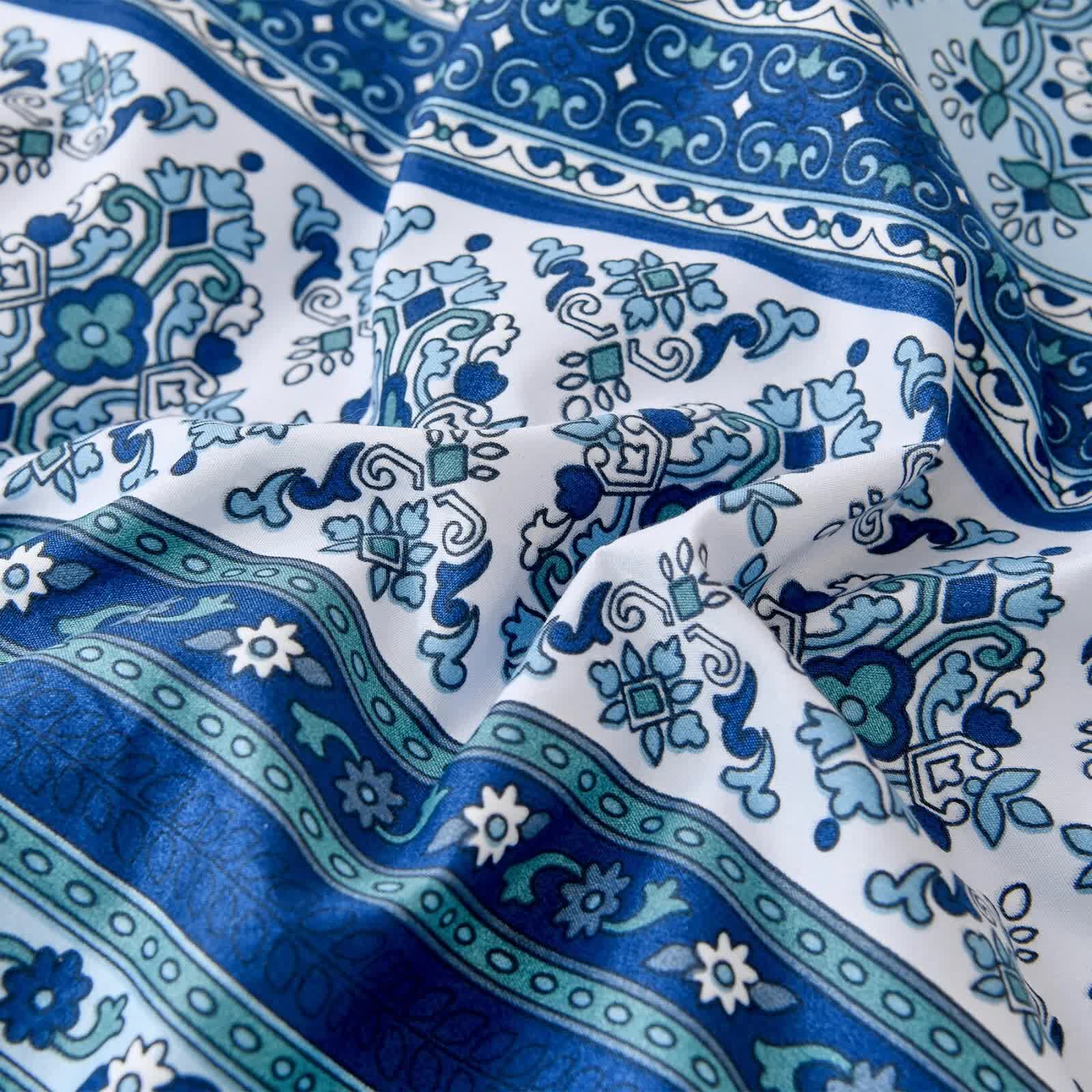 Boho Vibes blue Bedding Set – 3‑Piece Comforter & Pillow Covers 8