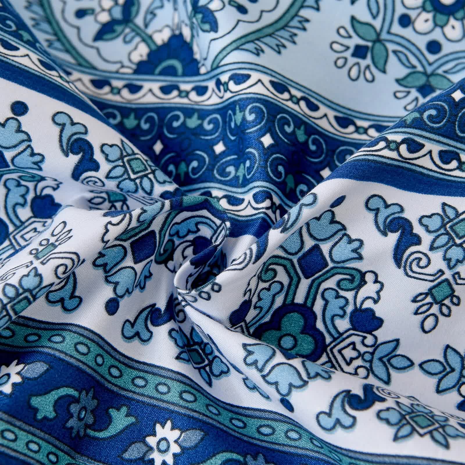 Boho Vibes blue Bedding Set – 3‑Piece Comforter & Pillow Covers 9