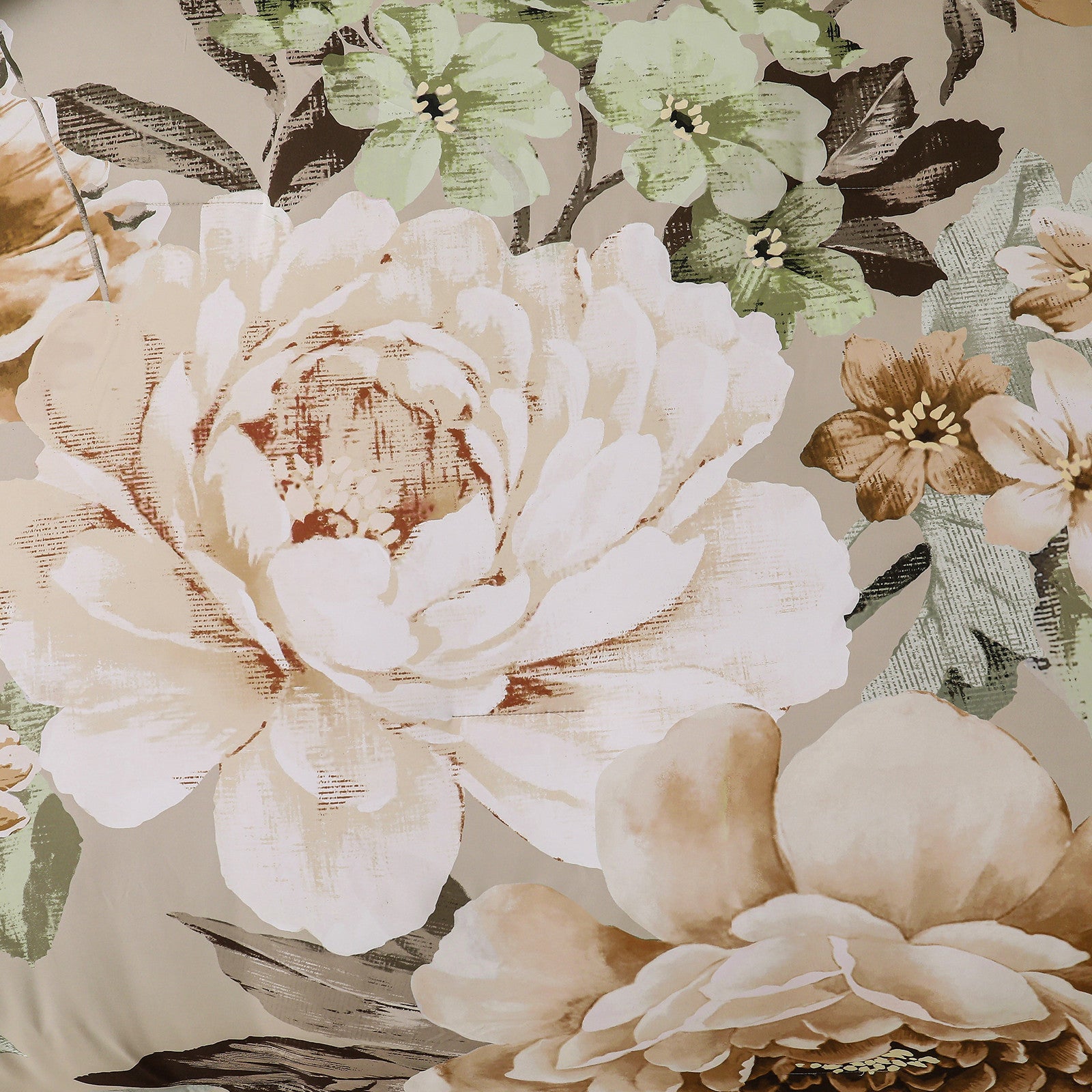 Cozy Floral Comforter Set, King Size, Quilted Warm Bedding with Pillowcases 5