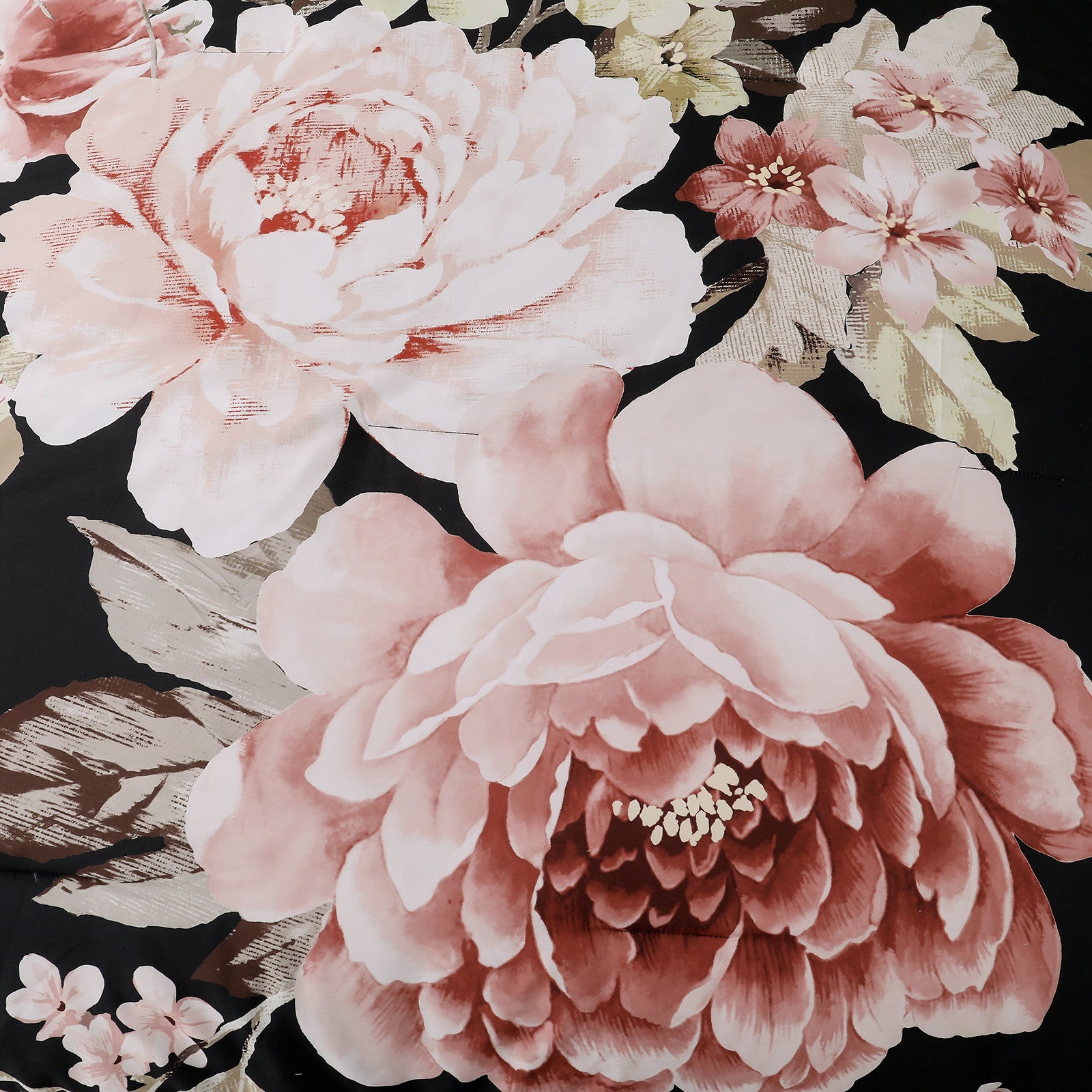 Soft Floral Comforter Set, King Size, Quilted Warm Bedding with Pillowcases 8