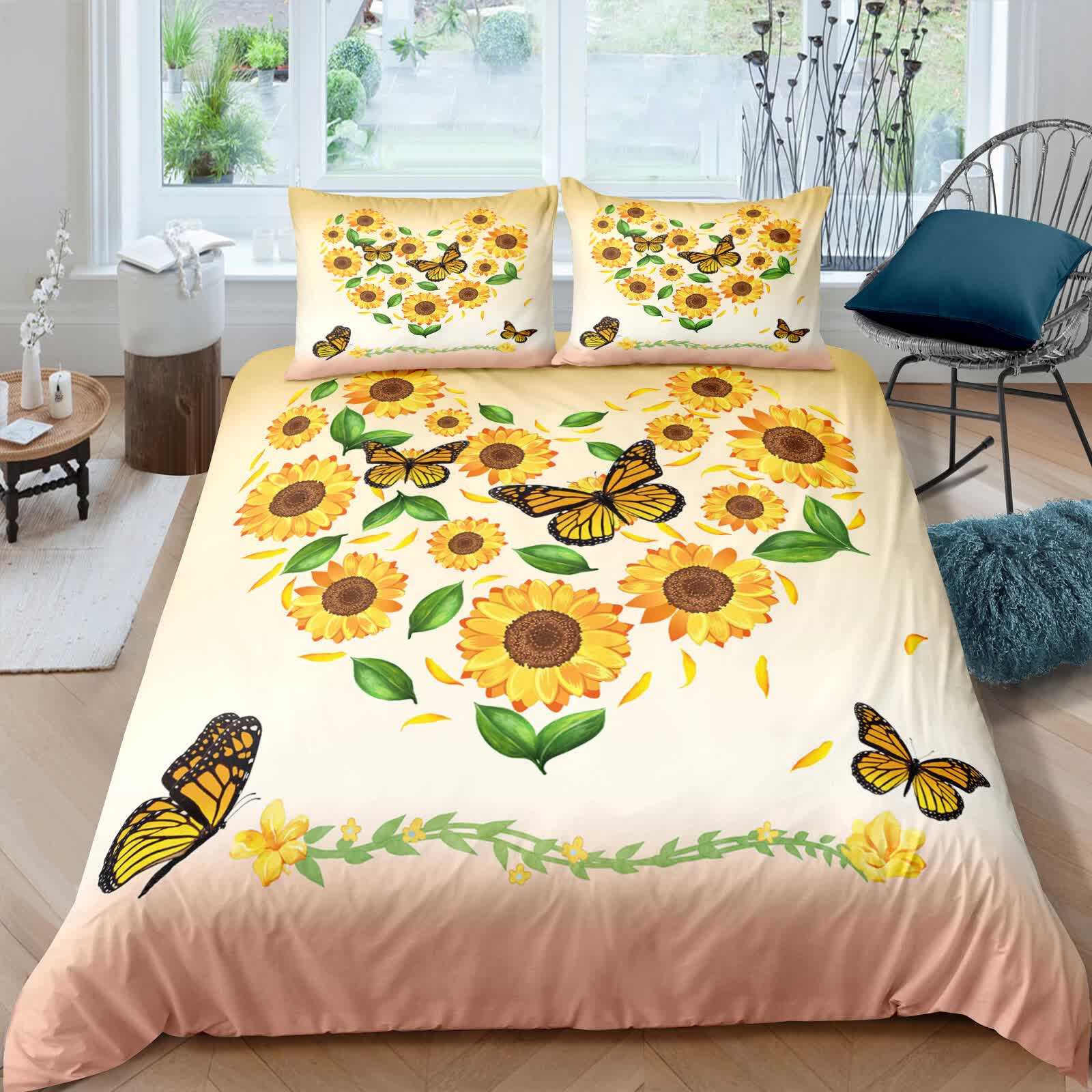 Airy Loft butterfly floral 3‑Piece Comforter Bundle – Relaxed 5