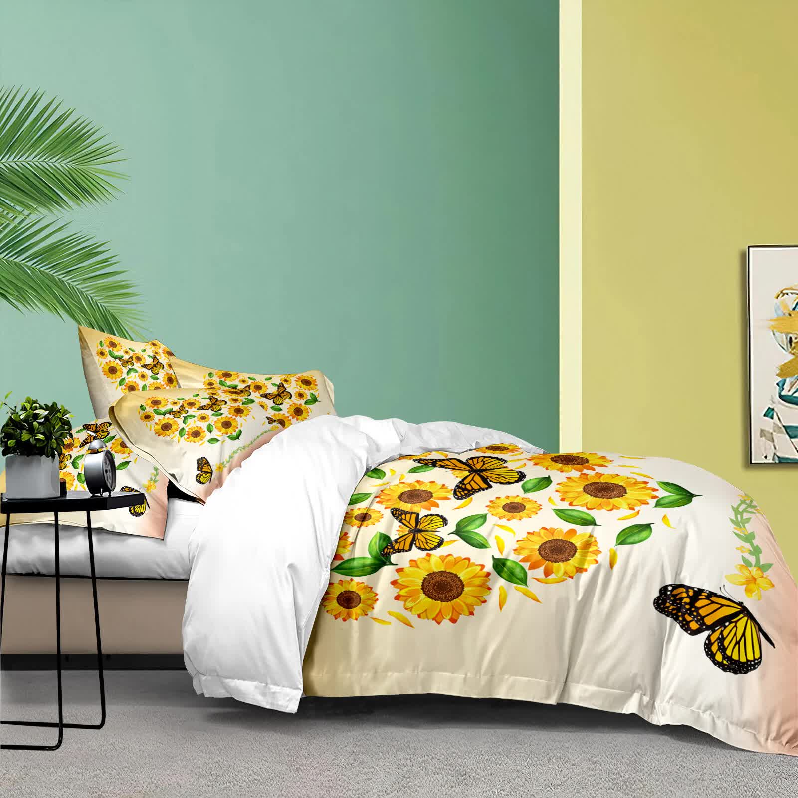 Airy Loft butterfly floral 3‑Piece Comforter Bundle – Relaxed 6