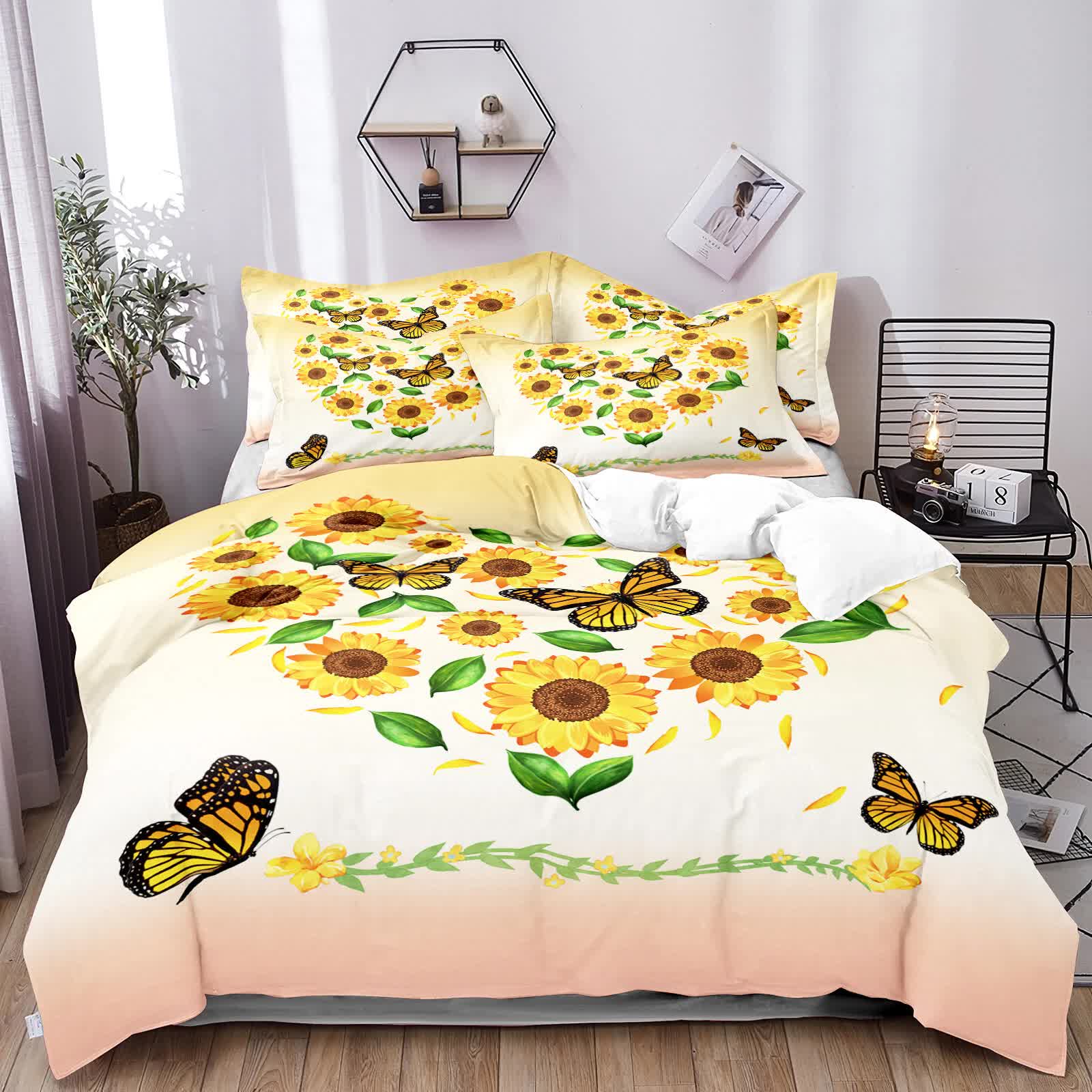 Airy Loft butterfly floral 3‑Piece Comforter Bundle – Relaxed 7