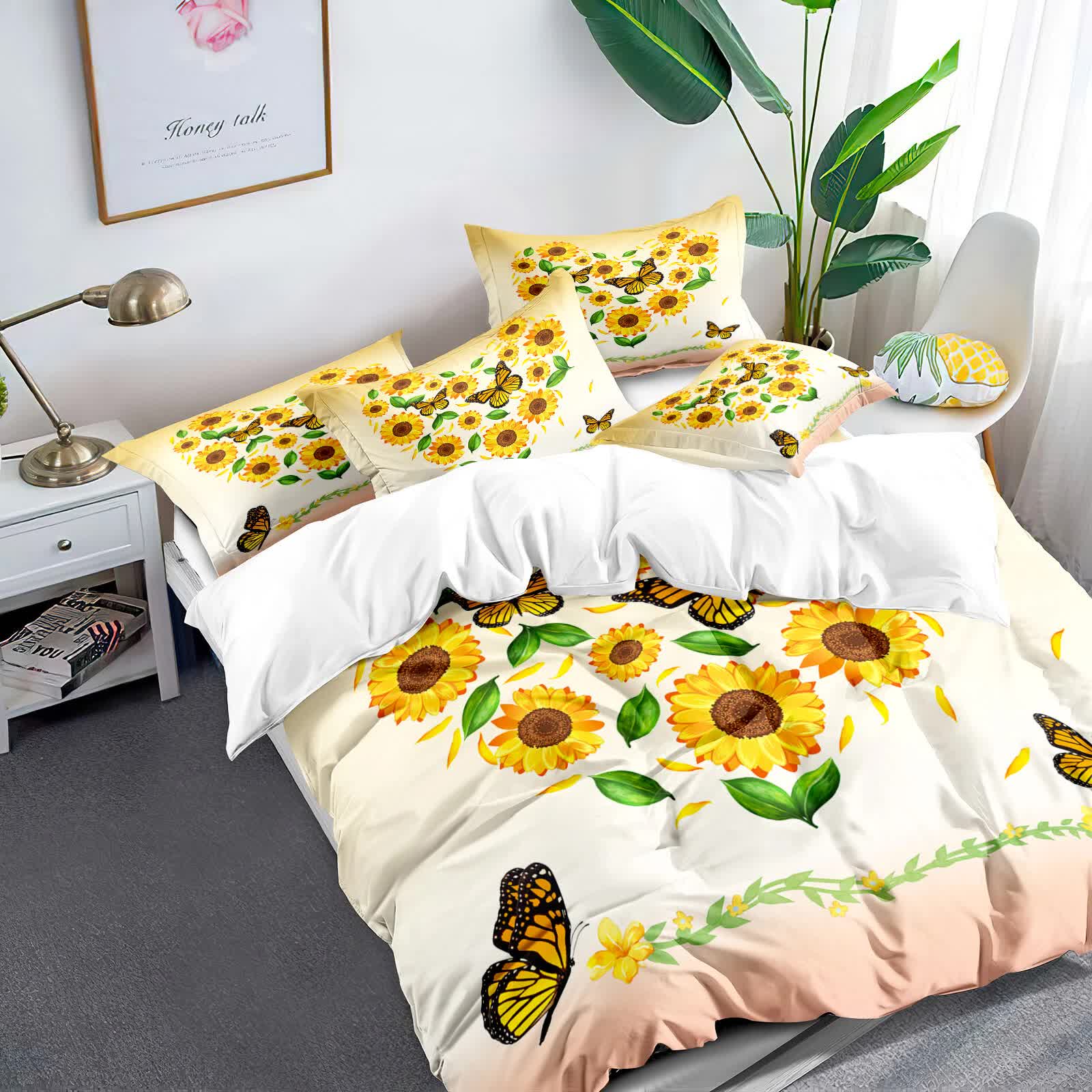 Airy Loft butterfly floral 3‑Piece Comforter Bundle – Relaxed 8