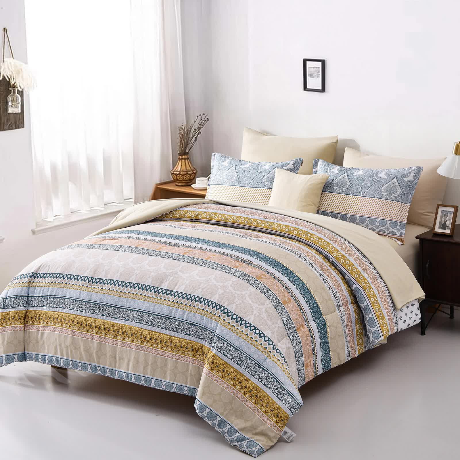 Luxe Loft Boho Quilted Comforter & Shams – Trending 3‑Piece Set 3