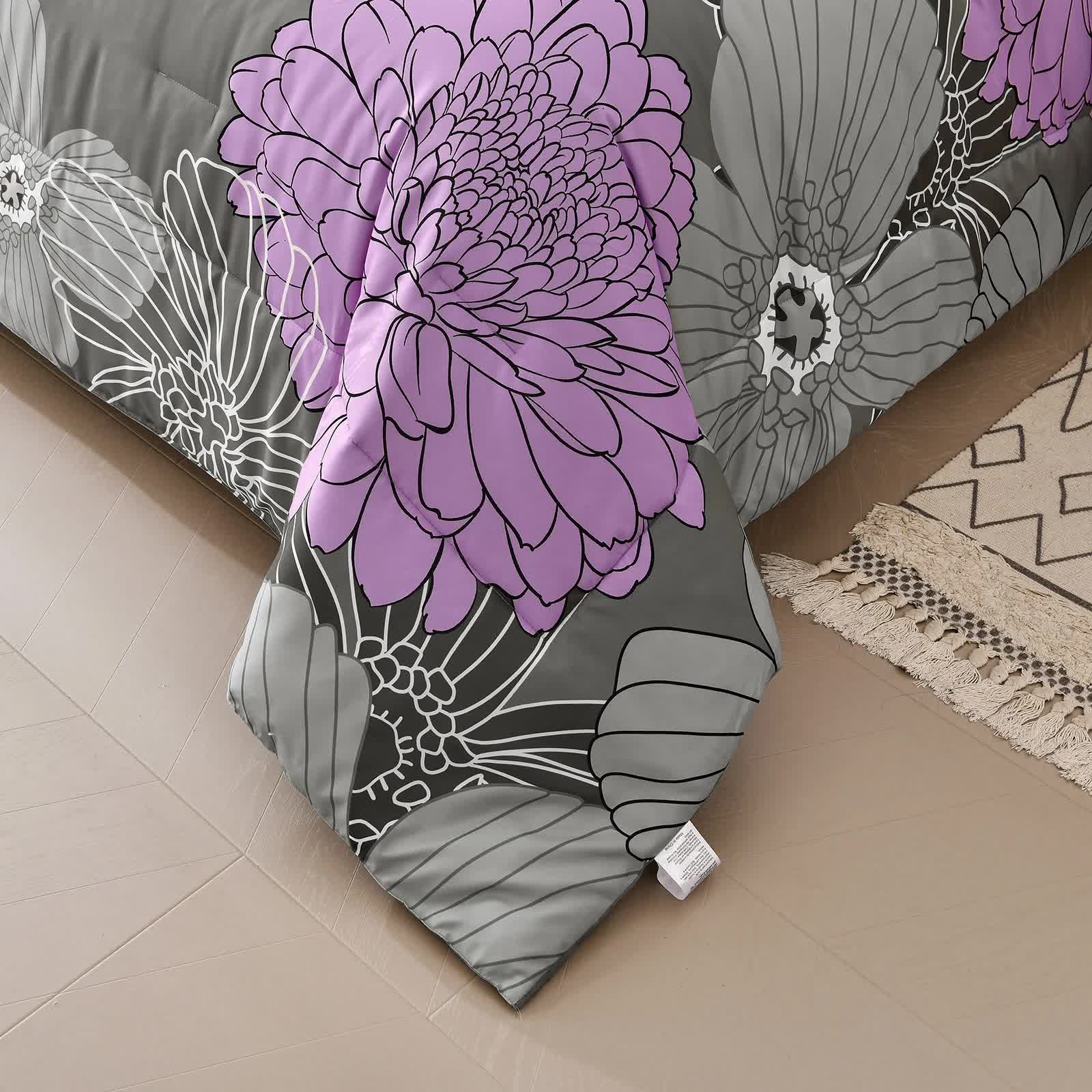 Cloud Nine grey purple Bedding – 3‑Piece Comforter Set for Everyday Chill 5