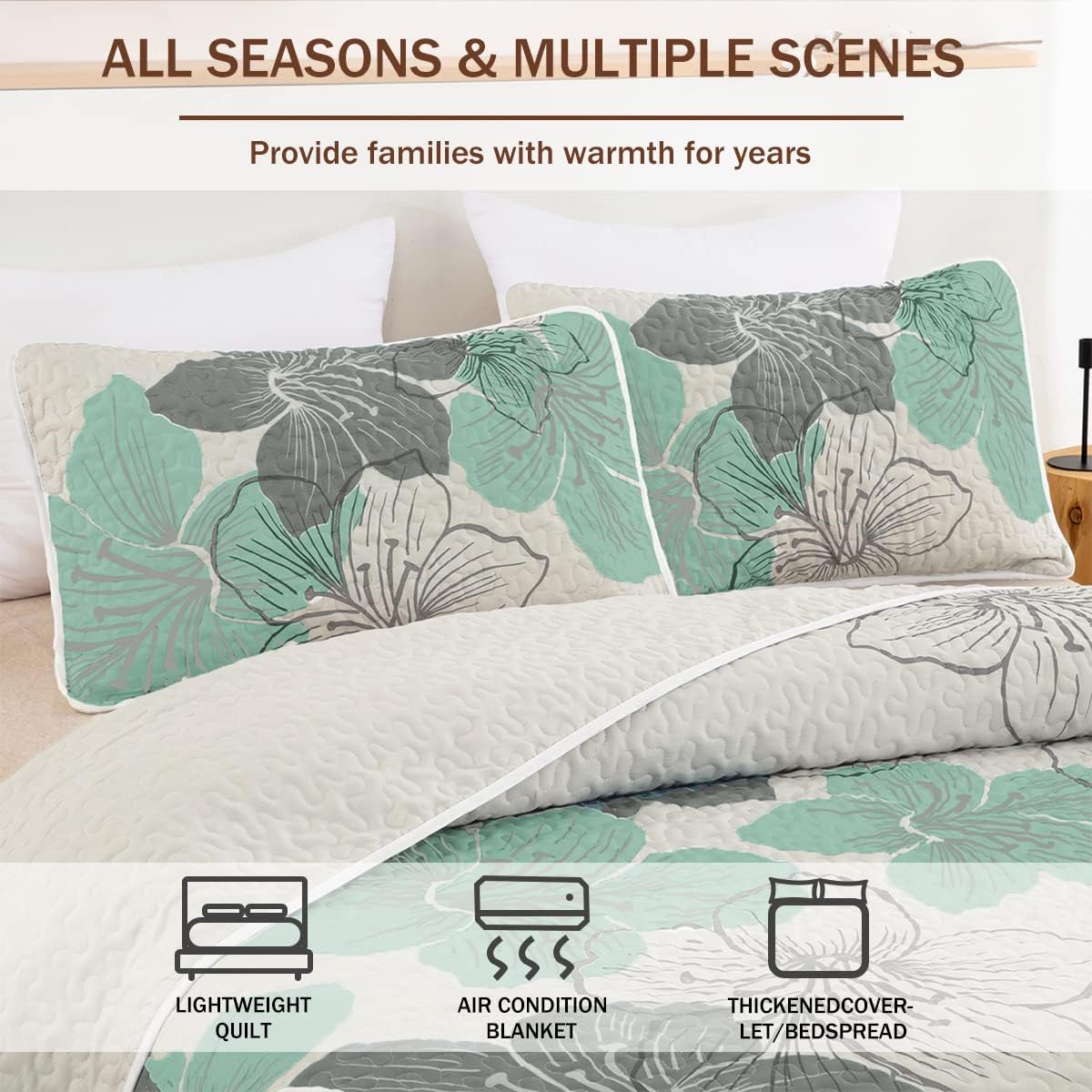 Radiant Quilted Coverlet and Pillowcases Set: Envelop Your Bed in Elegance - Queen size 3