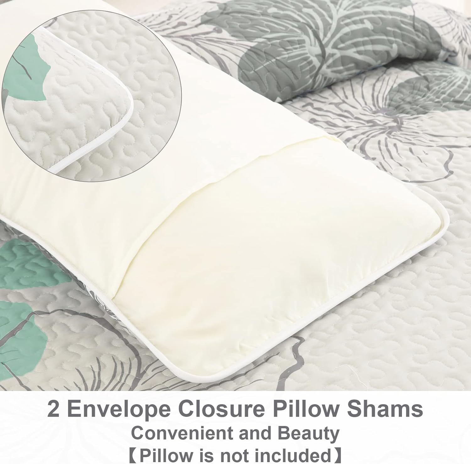 Radiant Quilted Coverlet and Pillowcases Set: Envelop Your Bed in Elegance - Queen size 6