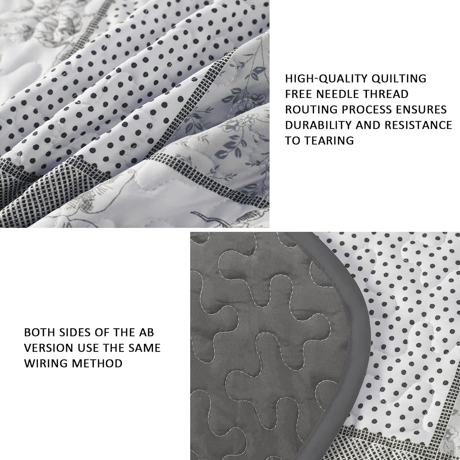 Nurturing Quilted Coverlet and Pillowcases Set: Perfect for Restful Sleep - Queen size 5