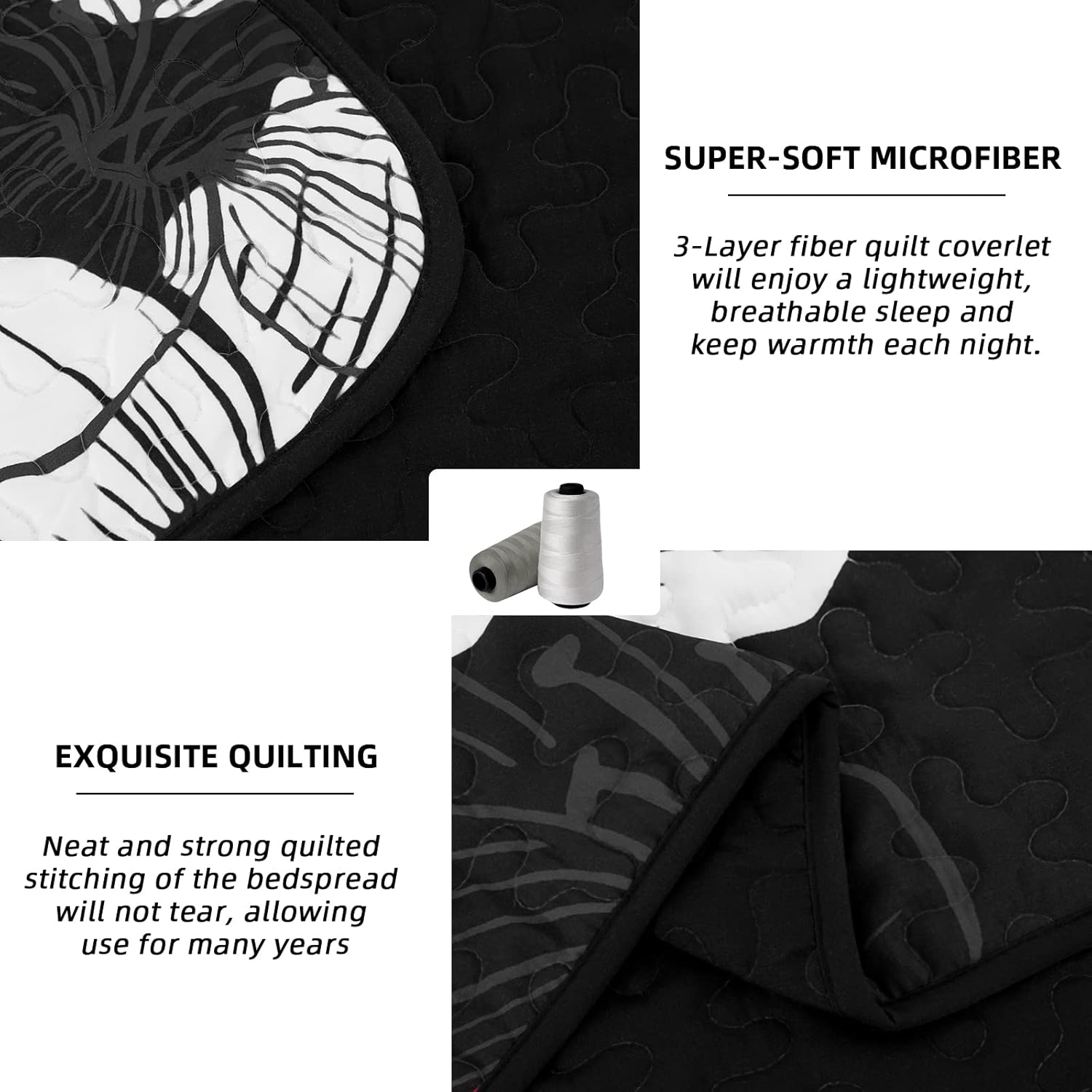 Glorious Quilted coverlet and pillowcovers set: Unmatched Beauty - Queen size 5