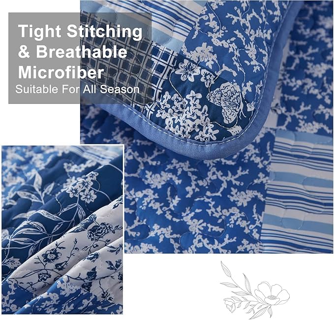 Vintage-Inspired Big Check Queen Bedding Set Cozy & Stylish 3