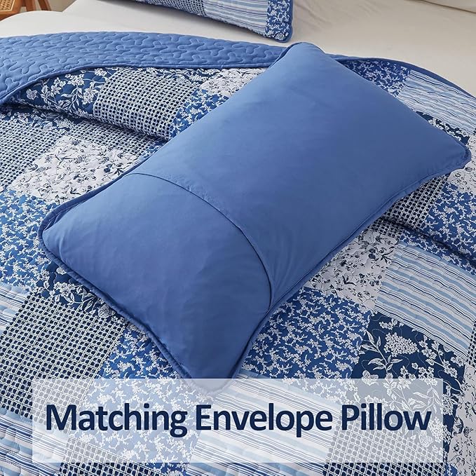 Vintage-Inspired Big Check Queen Bedding Set Cozy & Stylish 5