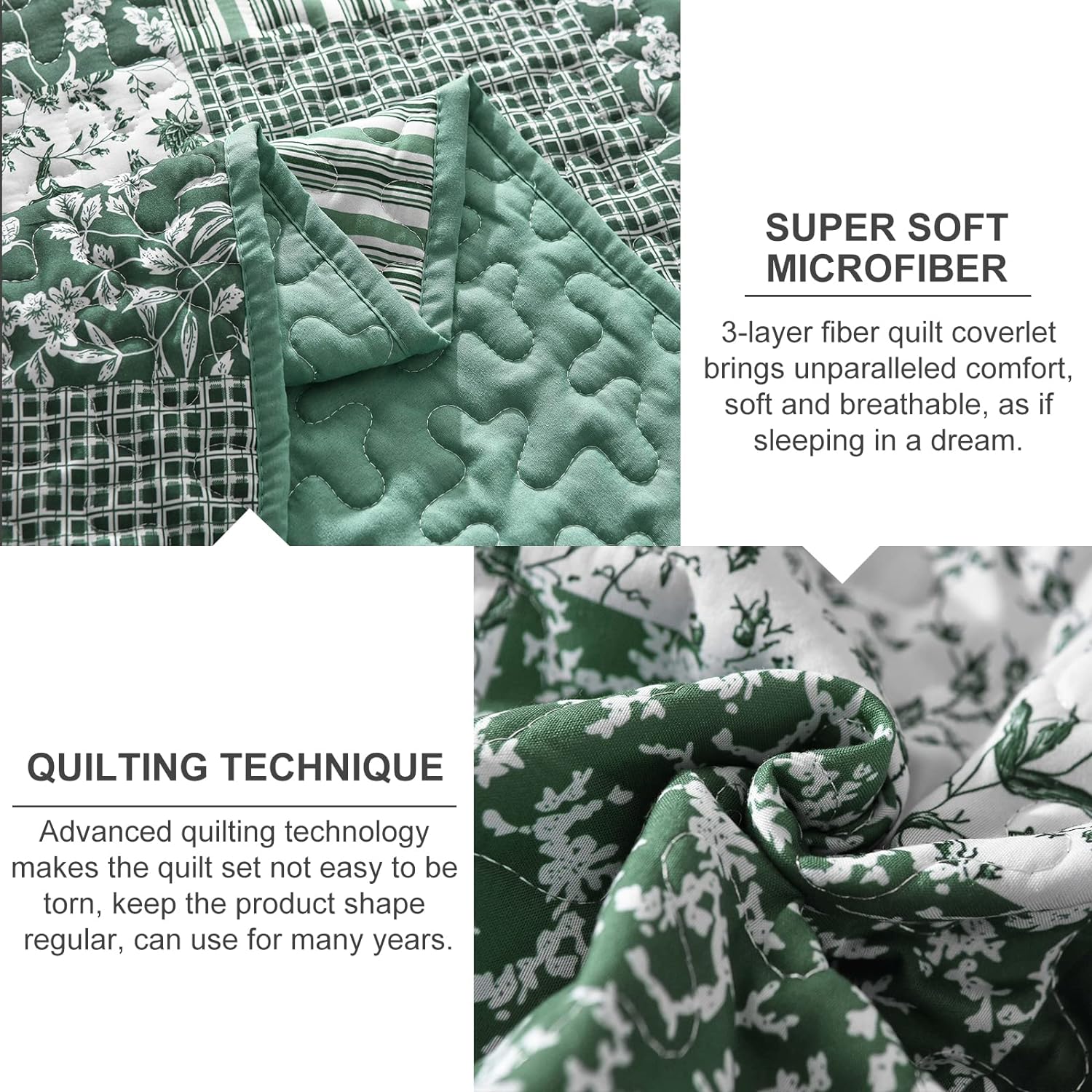 Delightful Quilted bedspread and pillowcovers set: Indulge in Comfort - Queen size 4