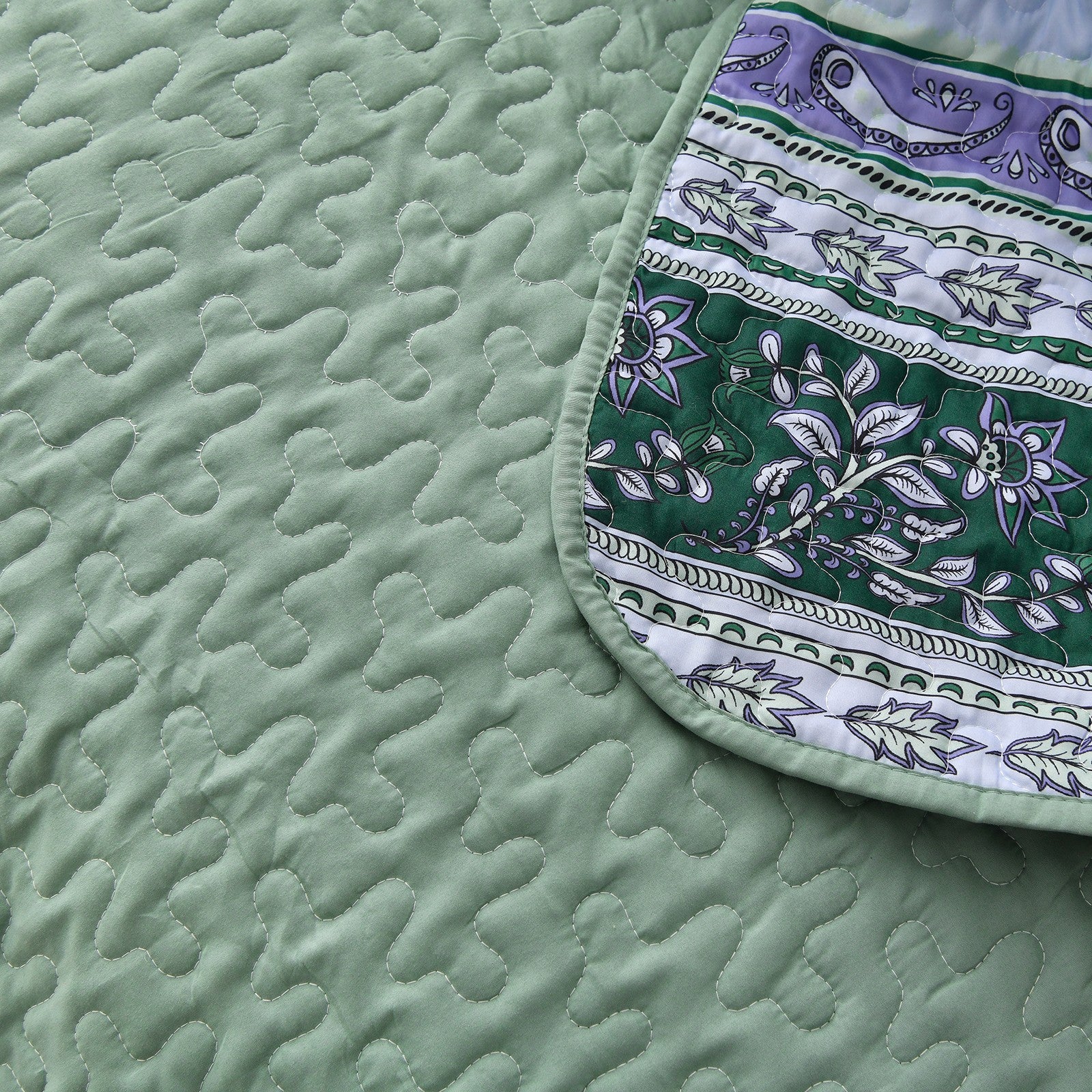 Breezy Tropical green Cozy 3 Pc Bedspread & Pillow Cover Set 6