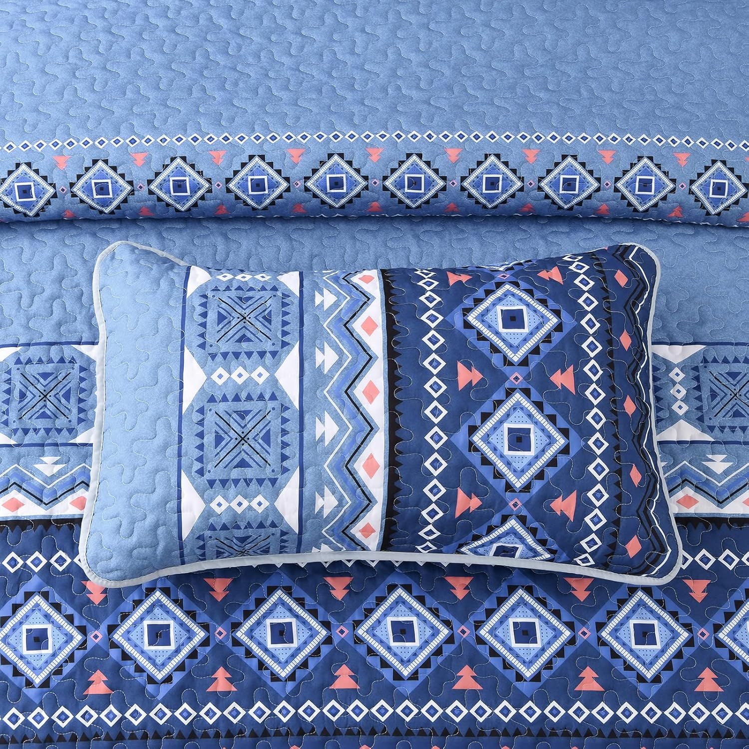 Nature Lover's Quilted bedspread and pillowcovers set: Inspired by the Outdoors - Queen size 5