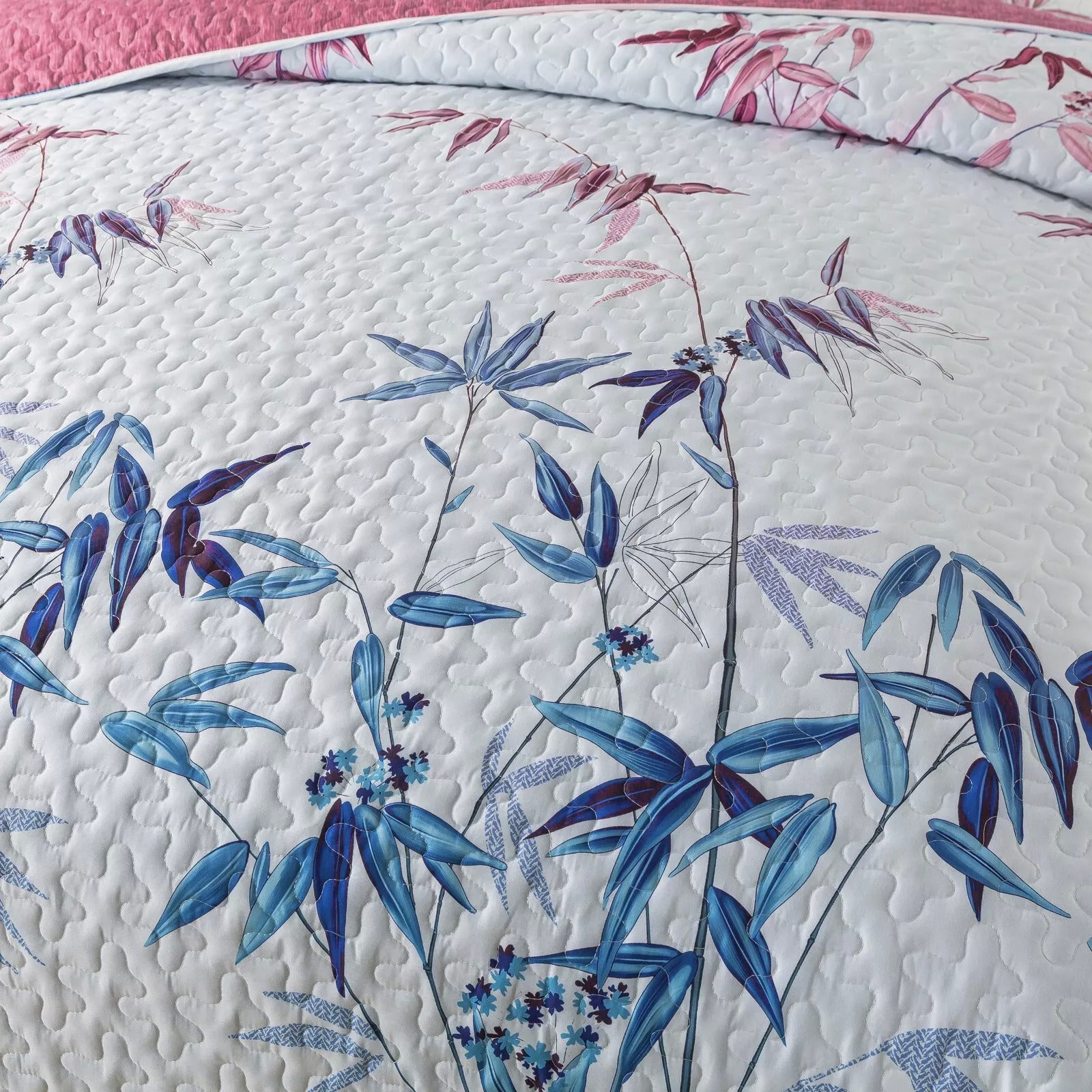 Floral Quilted bedspread and pillowcovers set: Embrace Nature Indoors - Queen size 3