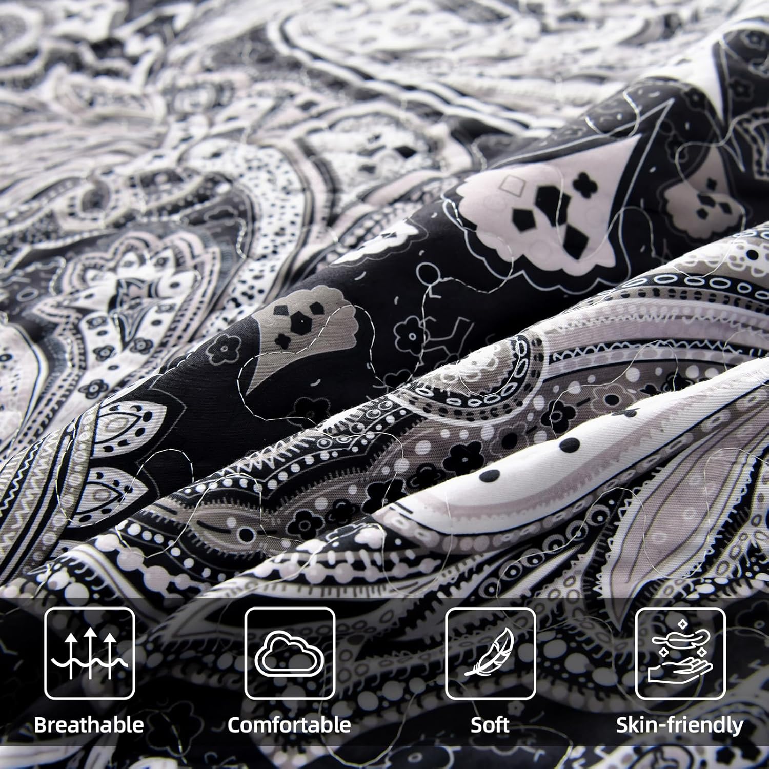 Artful Quilted Coverlet and Pillowcases Set: Beauty in Every Stitch - Queen size 5