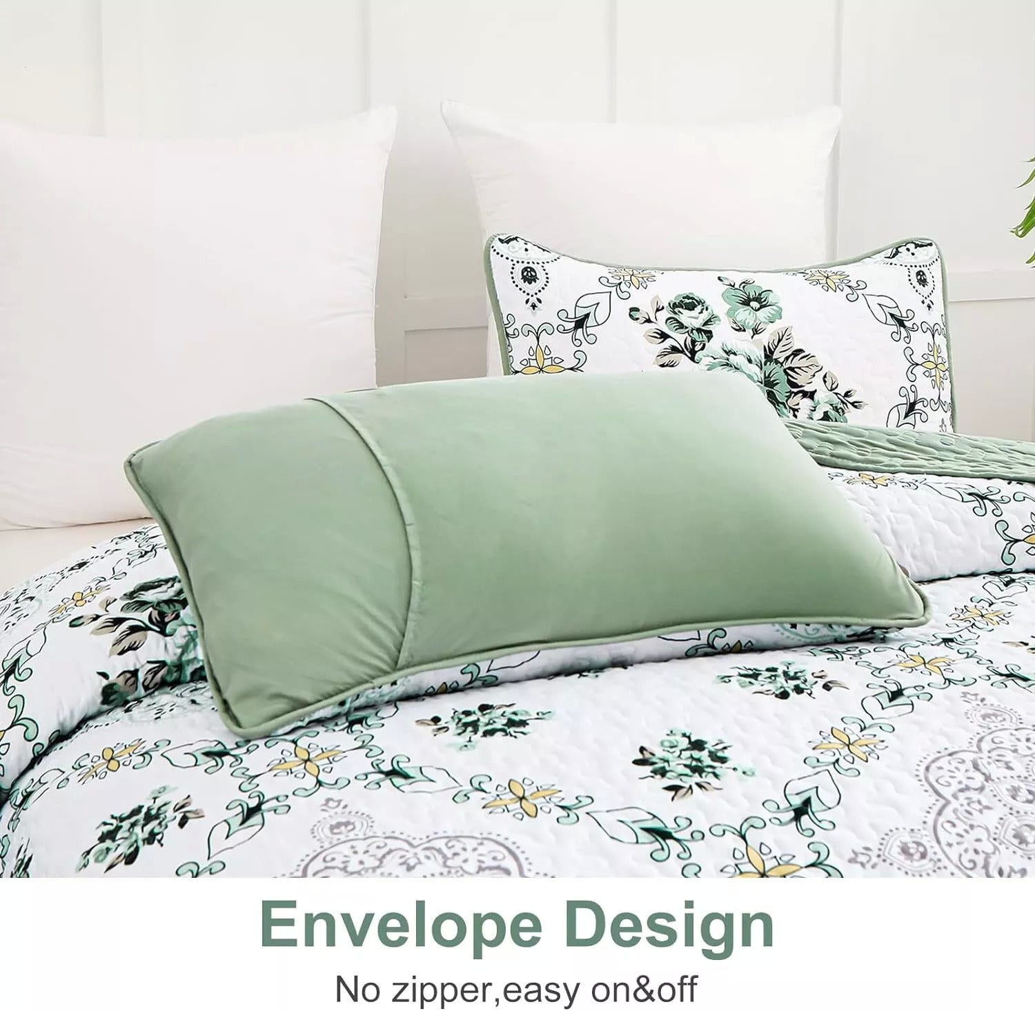 Exquisite Quilted Bedspread and Pillowcases Set: A Touch of Elegance for Your Space - Queen size 6