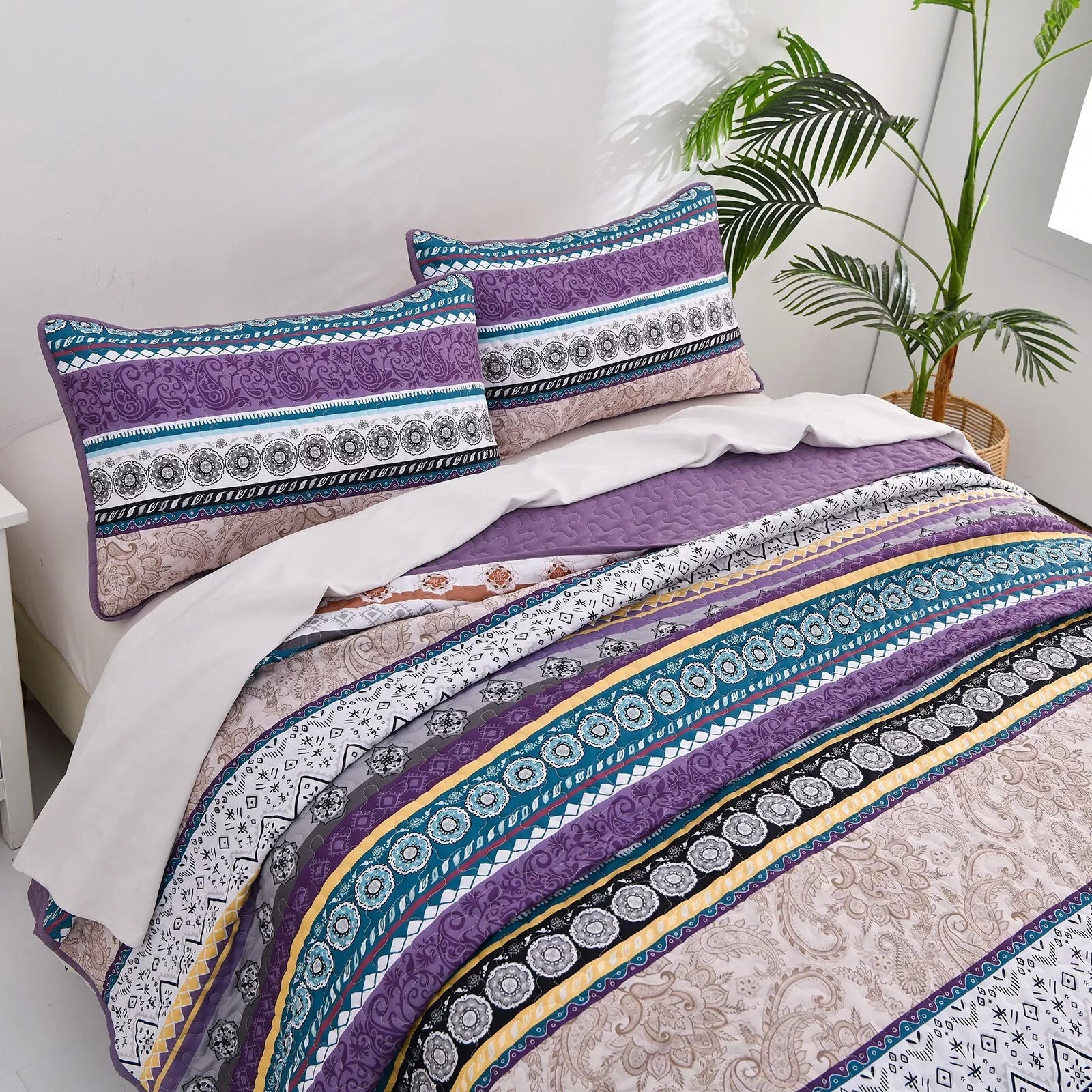 Hygge Quilted bedspread and pillowcovers set: Embrace Cozy Living - Queen size 3