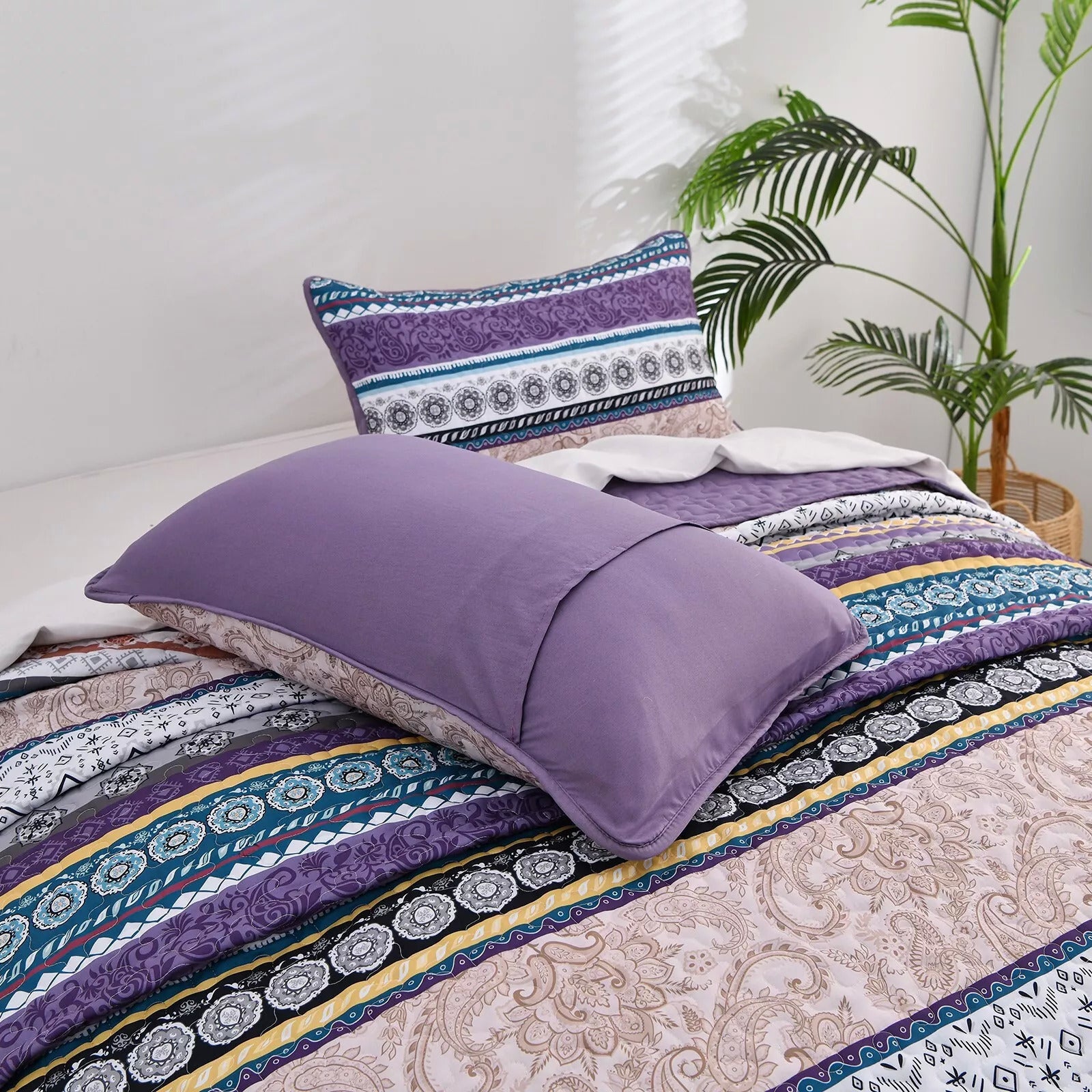 Hygge Quilted bedspread and pillowcovers set: Embrace Cozy Living - Queen size 5