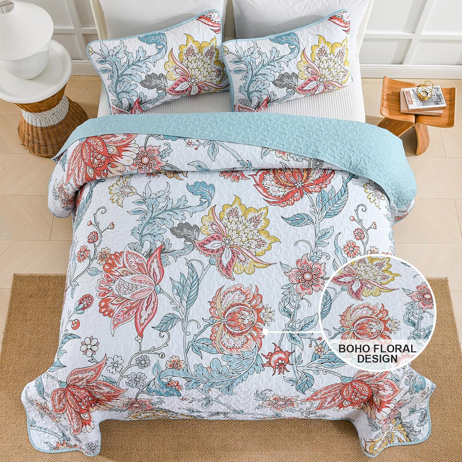 Jazzy Quilted bedspread and pillowcovers set: Express Your Personality - Queen size 3