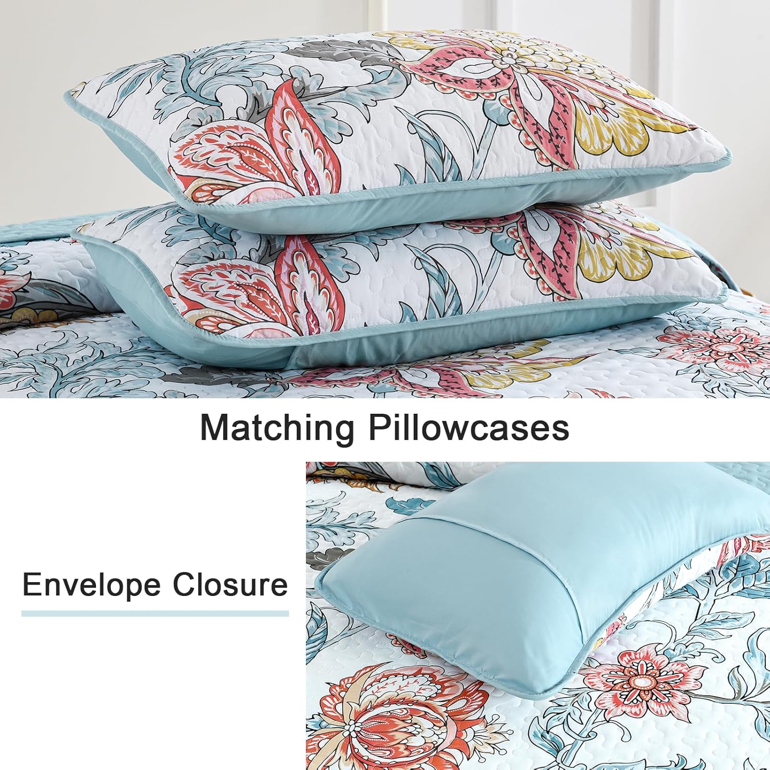 Jazzy Quilted bedspread and pillowcovers set: Express Your Personality - Queen size 5