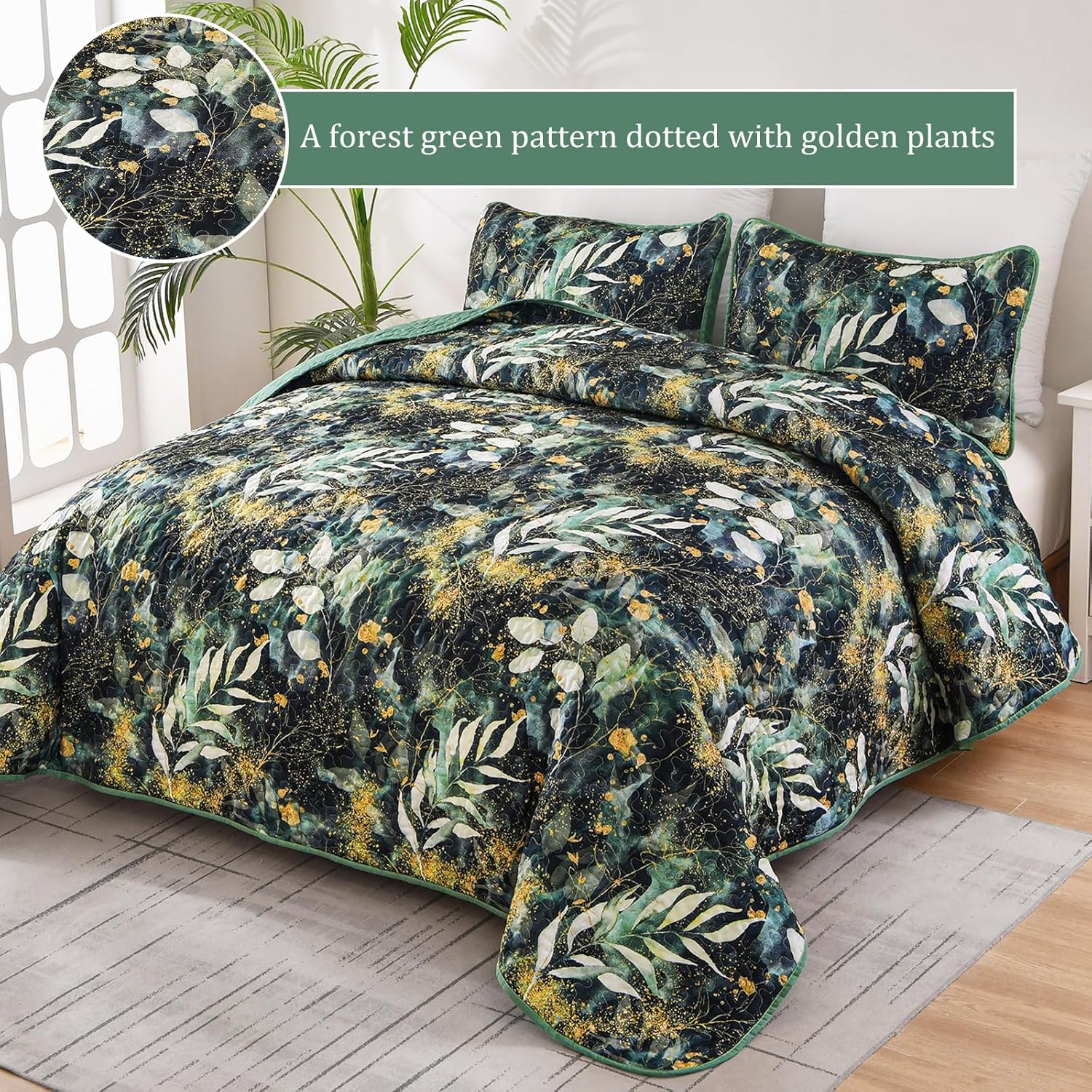 Lush Quilted coverlet and pillowcovers set: Soft and Cozy Feel - Queen size 5