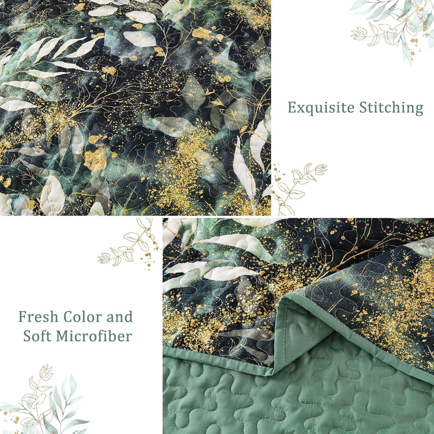 Lush Quilted coverlet and pillowcovers set: Soft and Cozy Feel - Queen size 6