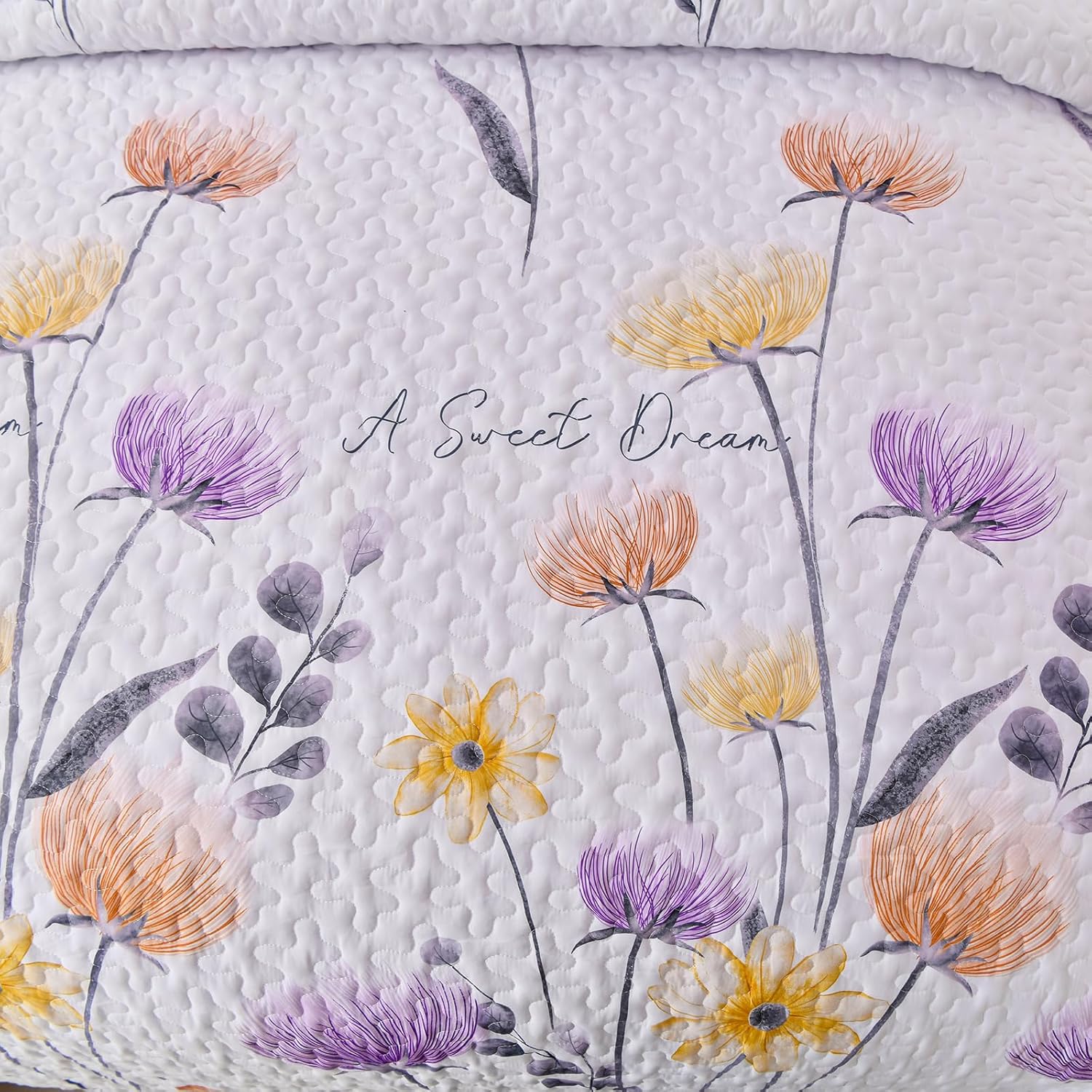 Knit Quilted coverlet and pillowcovers set: Cozy and Textured - Queen size 7