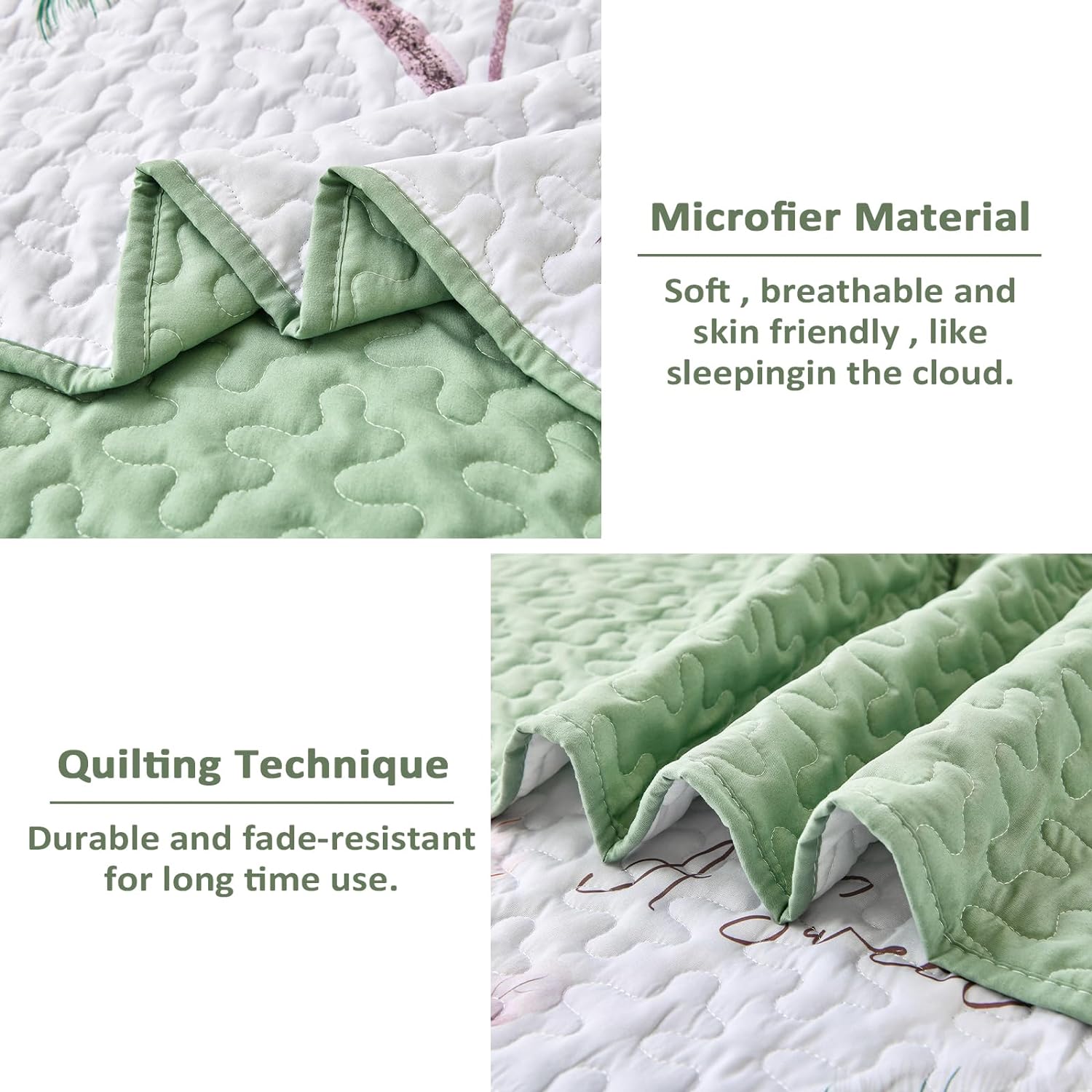 Intricate Quilted Coverlet and Pillowcases Set: A Work of Art for Your Bedroom - Queen size 5