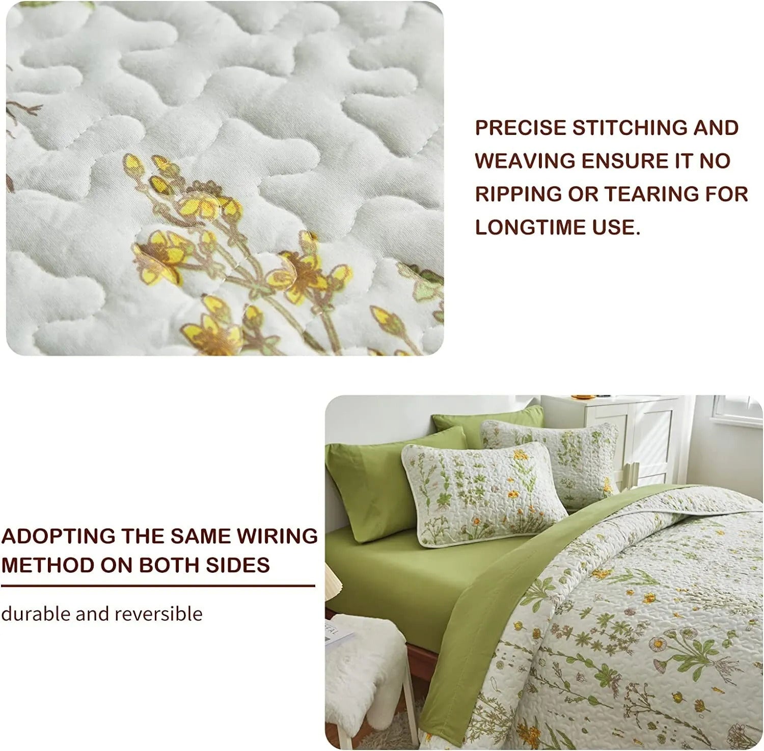Artistic Quilted coverlet and pillowcovers set: Unleash Your Creativity - Queen size 5