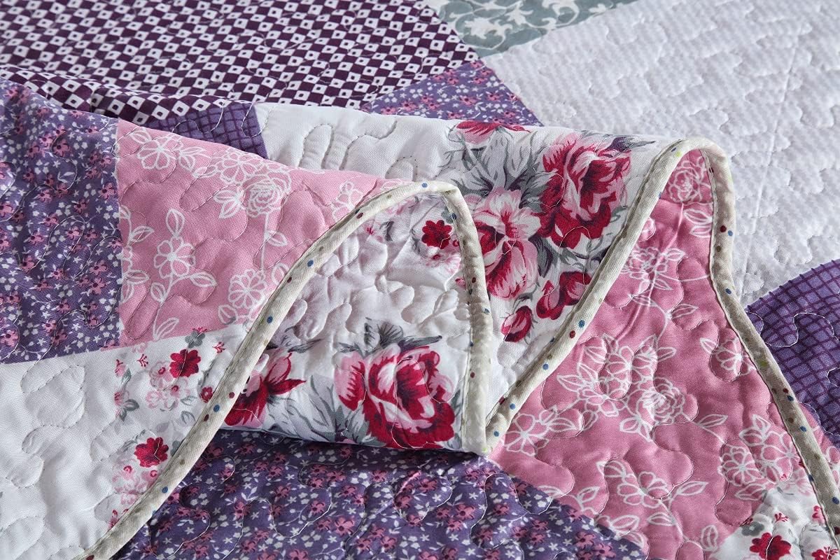 Quaint Quilted bedspread and pillowcovers set: Perfect for a Cozy Retreat - Queen size 4