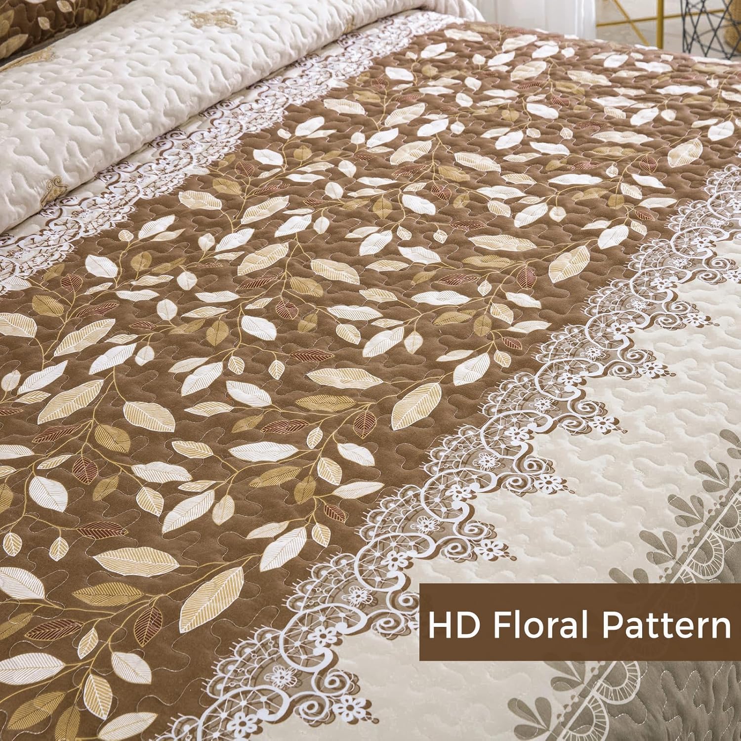 Sophisticated Quilted Bedspread and Pillowcases Set: Exquisite Design and Comfort - Queen size 6