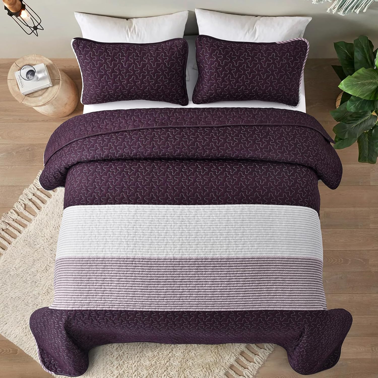 Radiant Quilted coverlet and pillowcovers set: Brighten Any Room - Queen size 3