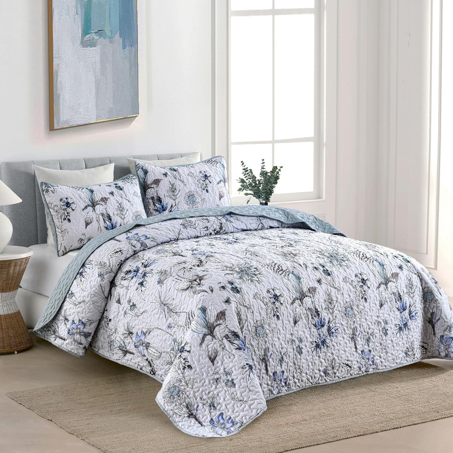 Yearning Quilted coverlet and pillowcovers set: For a Better Night's Sleep - Queen size 3